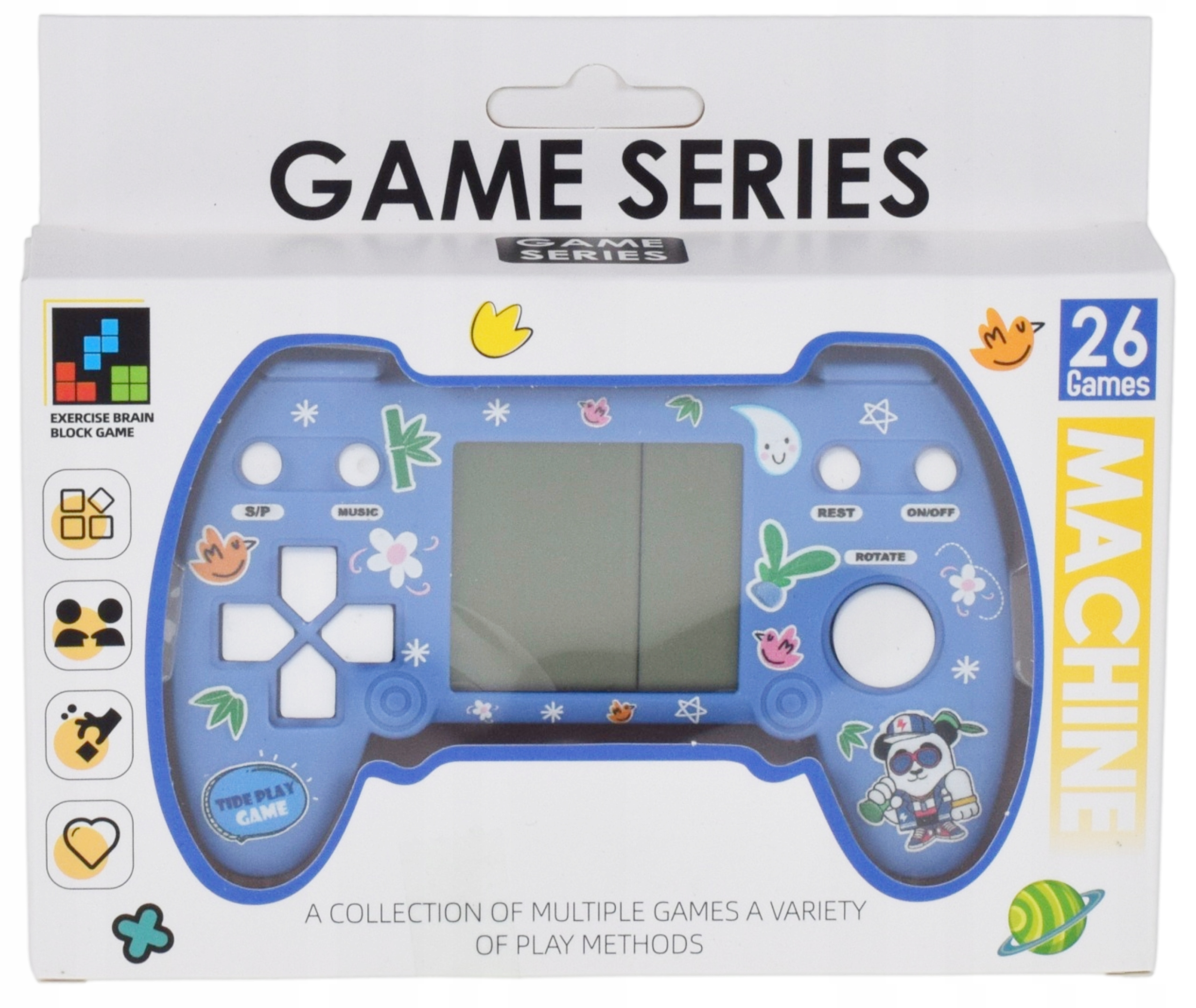 ELEKTRONICZNA RETRO GRA PRZENOŚNA MINI KONSOLA NA BATERIE TETRIS DLA DZIECI