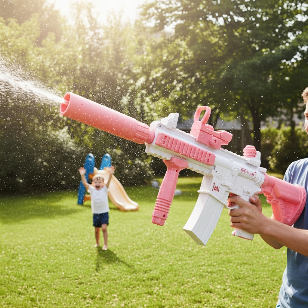 AUTOMATYCZNY ELEKTRYCZNY KARABIN PISTOLET NA WODĘ DUŻY MIOTACZ BLASTER