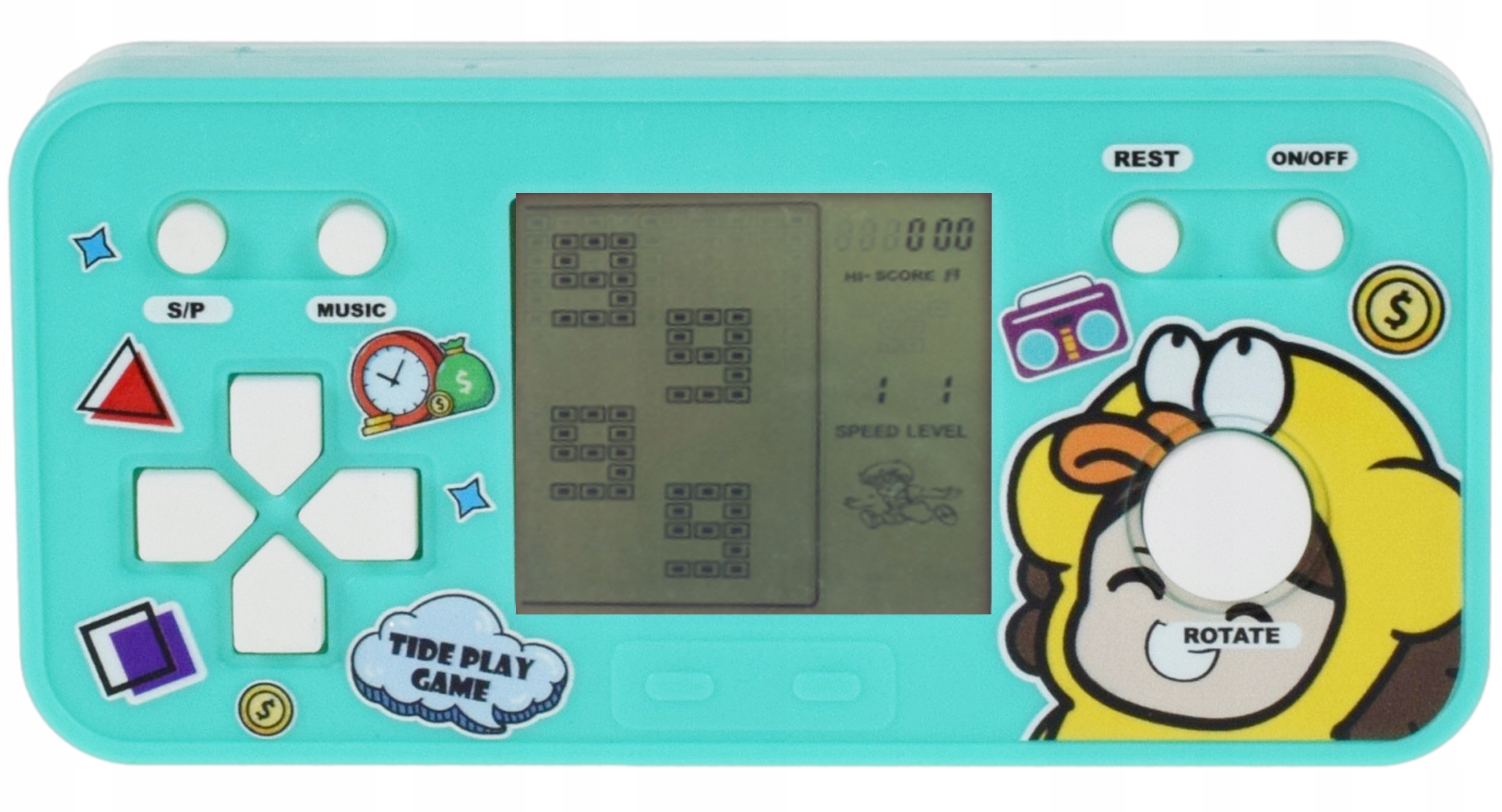 ELEKTRONICZNA GRA RETRO DLA DZIECI PRZENOŚNA MINI KONSOLA TETRIS NA BATERIE