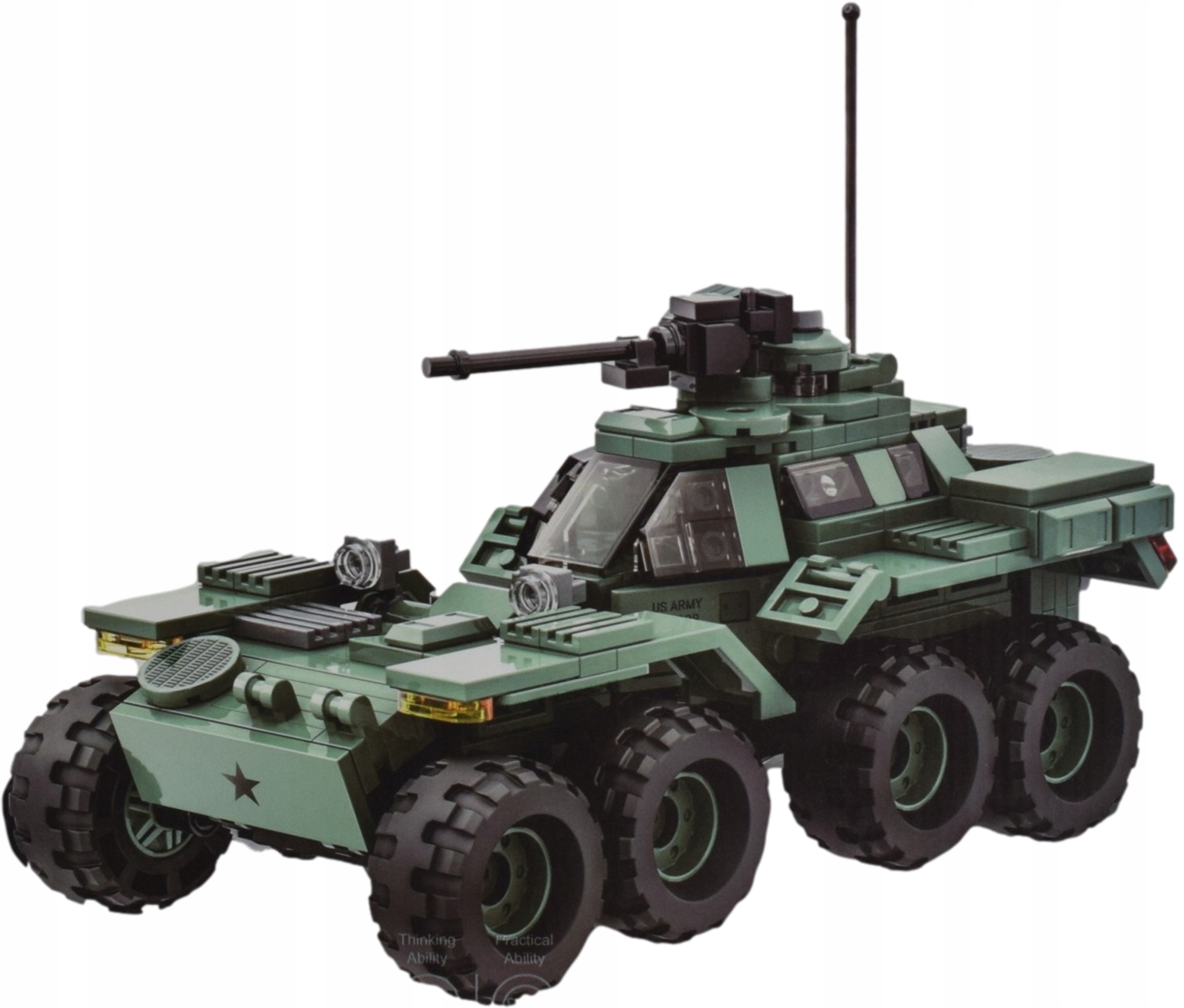 KLOCKI KONSTRUKCYJNE POJAZD ROZPOZNAWCZY ZESTAW DLA DZIECI WOJSKO MODEL