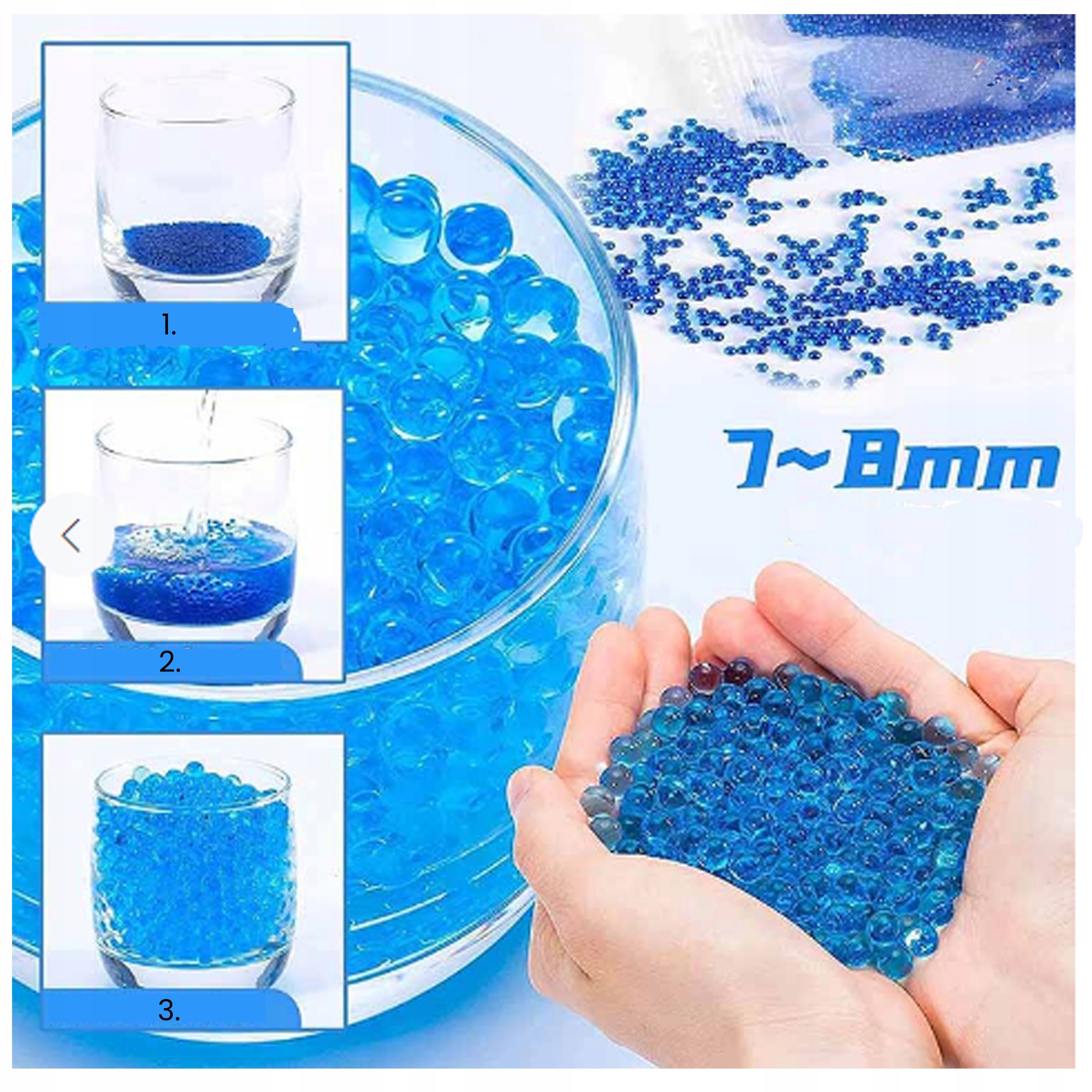 PISTOLET KARABIN NA KULKI WODNO ŻELOWE AUTOMATYCZNY ZESTAW AUTOMAT GLOCK