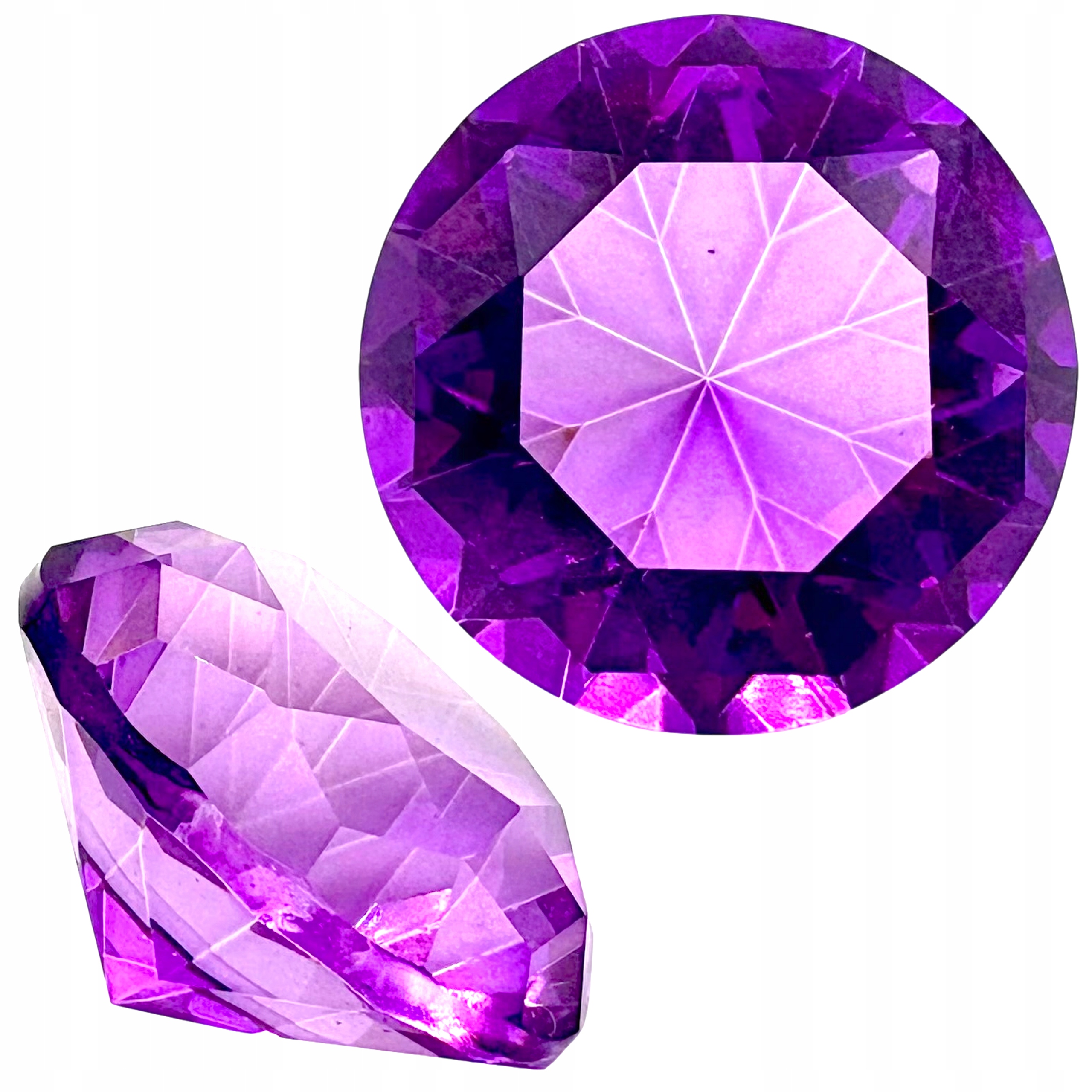 Kryształki dekoracyjne szklane zestaw 12szt średnica 5cm różnokolorowe