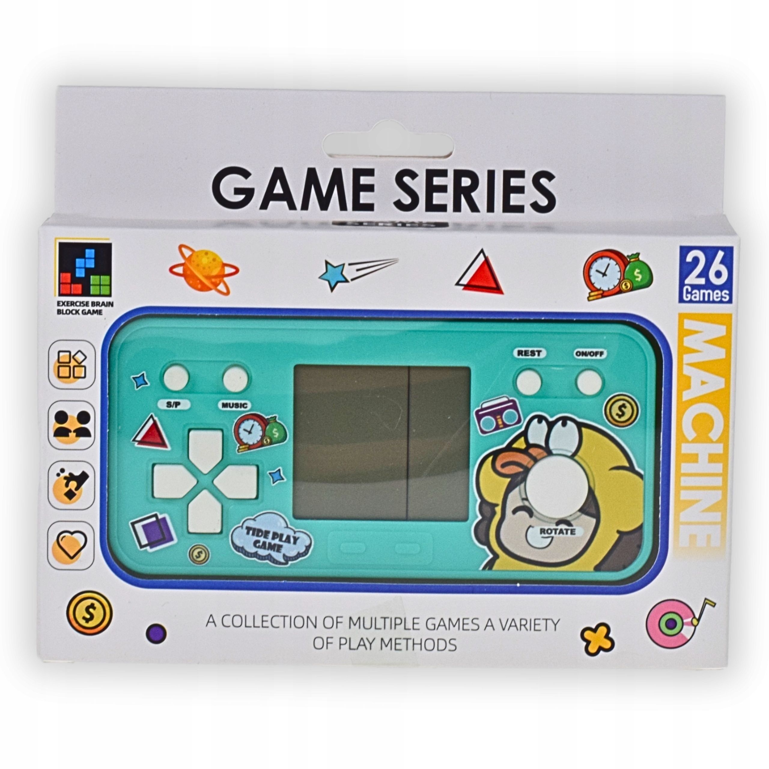 ELEKTRONICZNA GRA RETRO DLA DZIECI PRZENOŚNA MINI KONSOLA TETRIS NA BATERIE