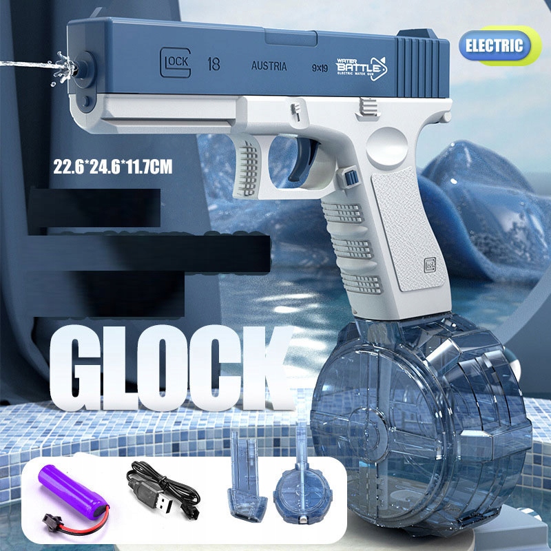 ELEKTRYCZNY AUTOMATYCZNY PISTOLET NA WODĘ GLOCK KARABIN AKUMULATOR