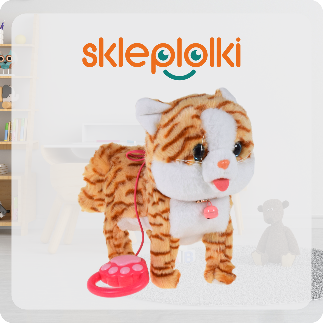 KOT INTERAKTYWNY KOTEK NA SMYCZY MIAUCZY CHODZI GRA DLA DZIECKA NA PREZENT