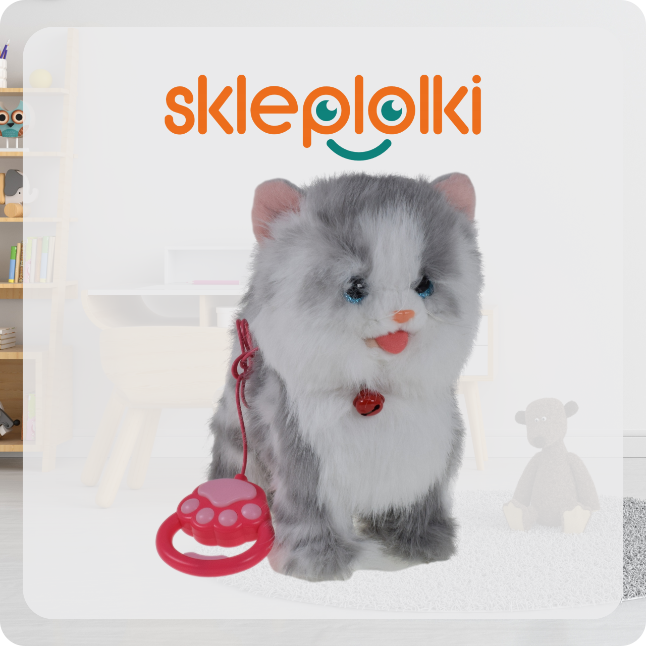 KOTEK INTERAKTYWNY NA SMYCZY MIAUCZY CHODZI GRA DLA DZIECKA NA PREZENT