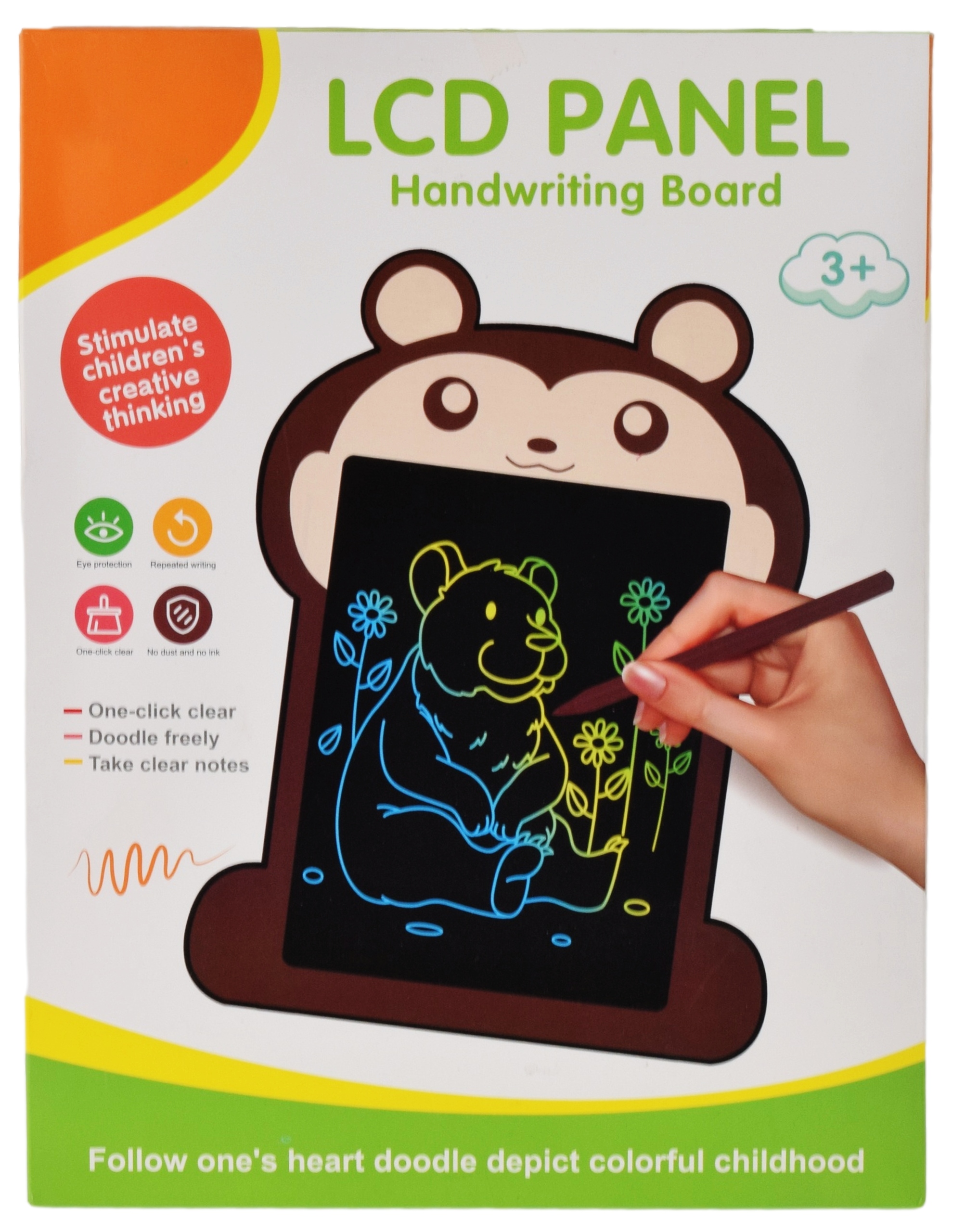 KOLOROWY TABLET DO RYSUNKÓW 8.5" Z RYSIKIEM | EKRAN LCD, BLOKADA, BATERIA