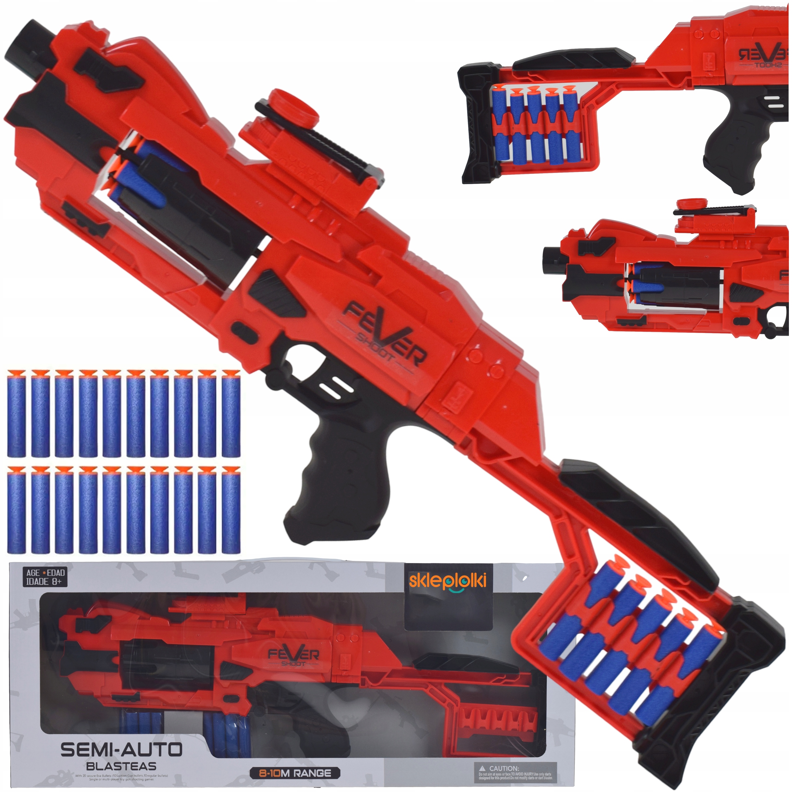 BEZPIECZNA WYRZUTNIA MANUALY KARABIN NA MIĘKKIE STRZAŁKI ZABAWKA DLA DZIECI