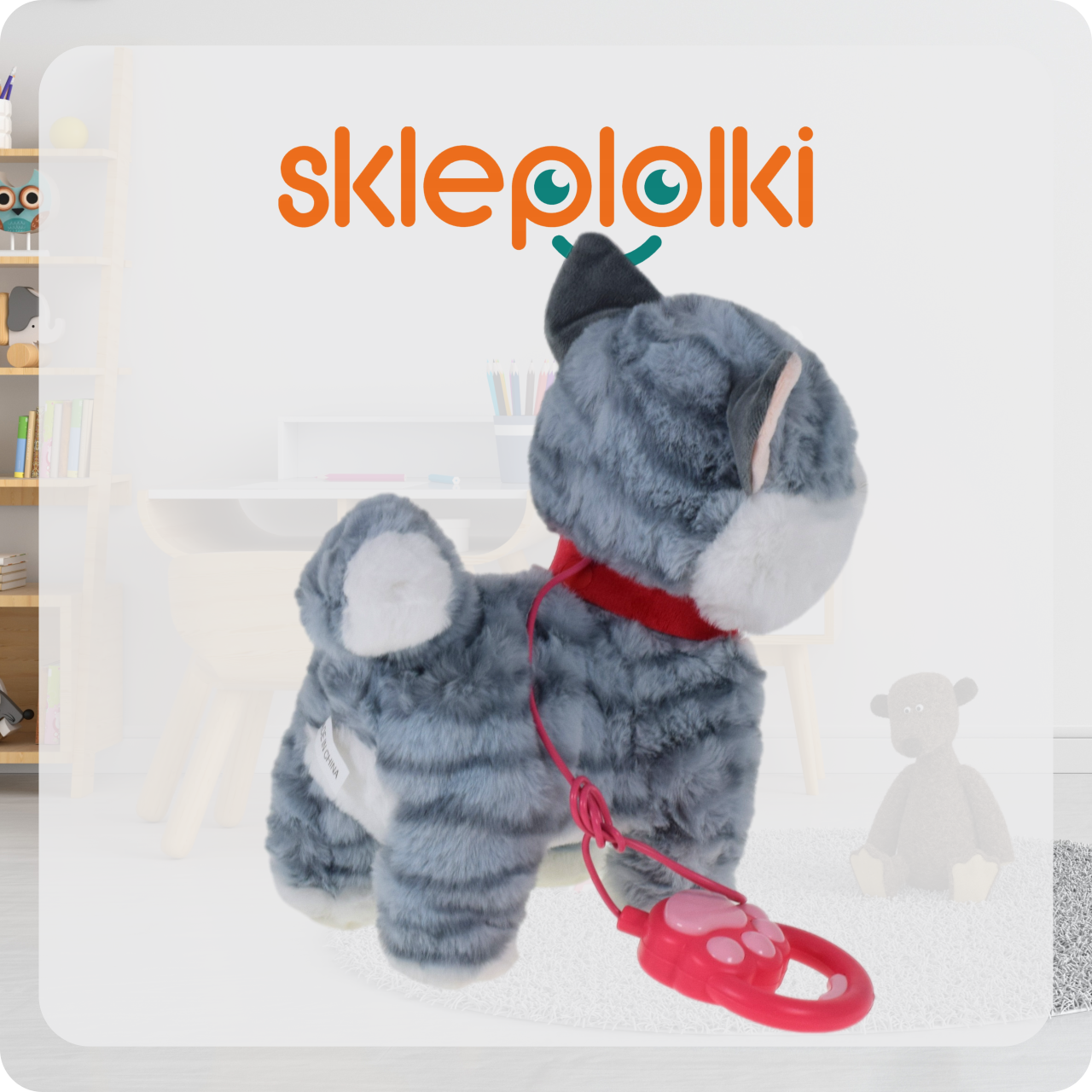 INTERAKTYWNY KOT KOTEK NA SMYCZY ZABAWKA MIAUCZY CHODZI GRA NA PREZENT