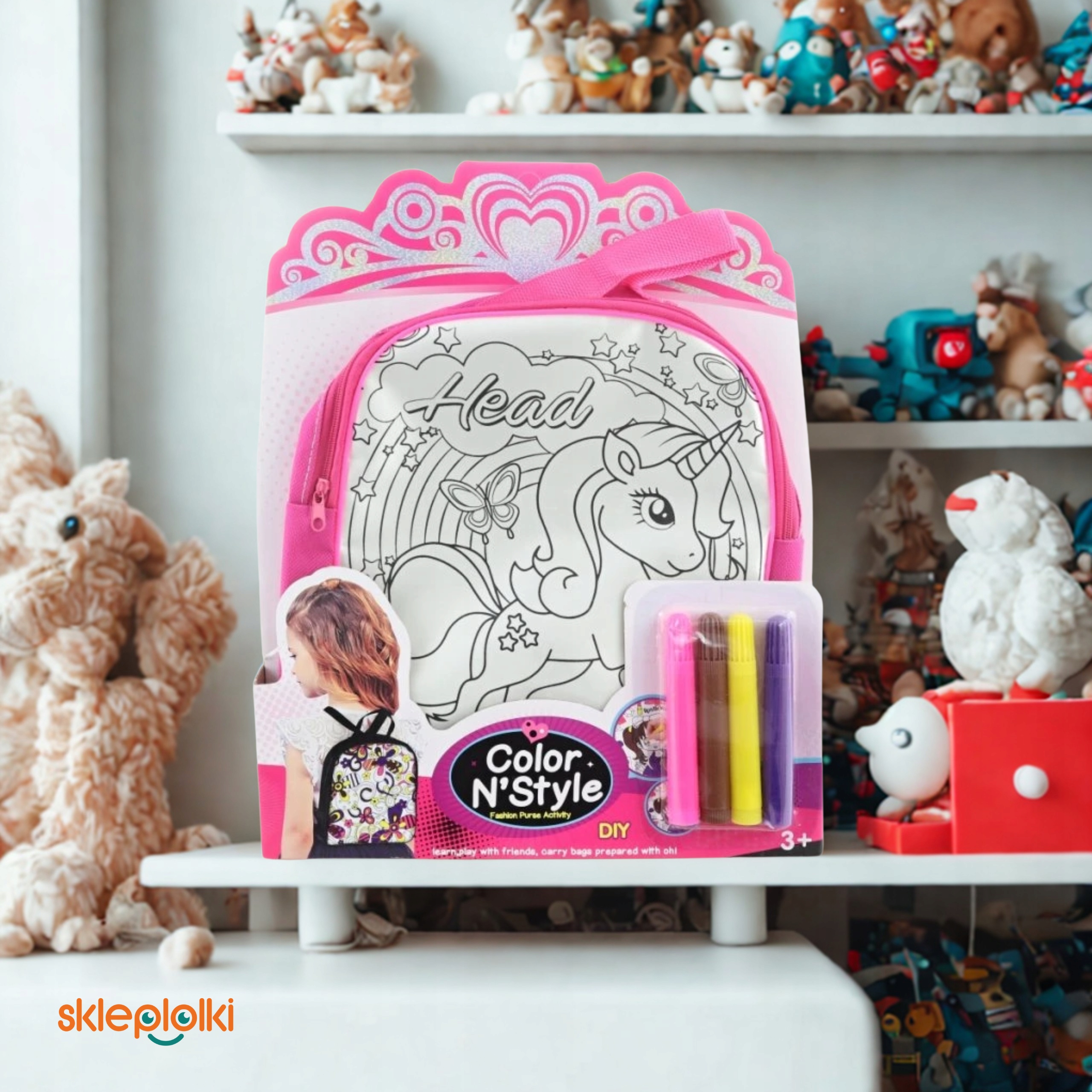 PLECAK DLA DZIECI KREATYWNY DO PRZEDSZKOLA ZABAWY KOLOROWANIA GRATIS PISAKI