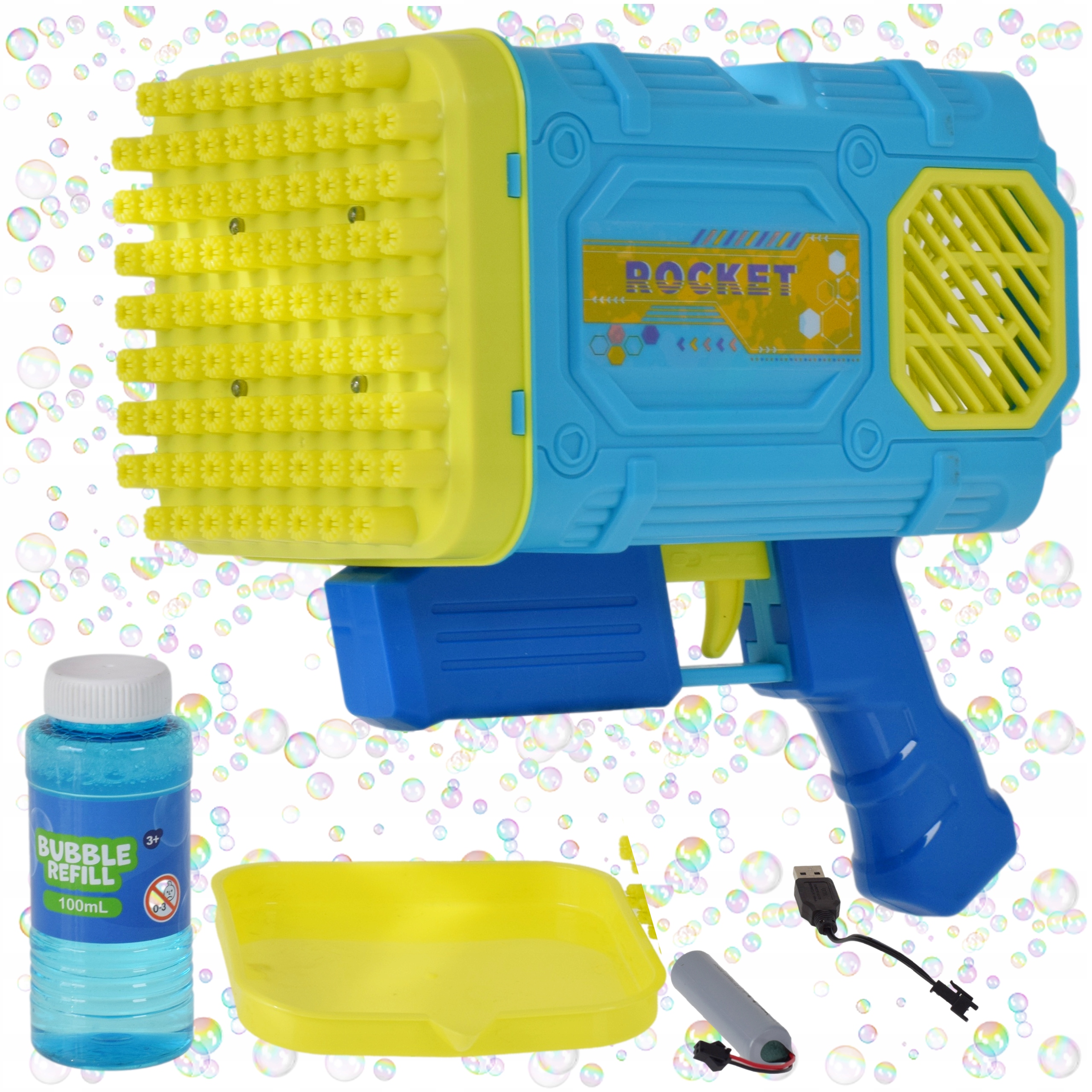 PISTOLET MASZYNKA DO BANIEK MYDLANYCH DUŻY AUTOMAT NA AKUMULATOR DLA DZIECI