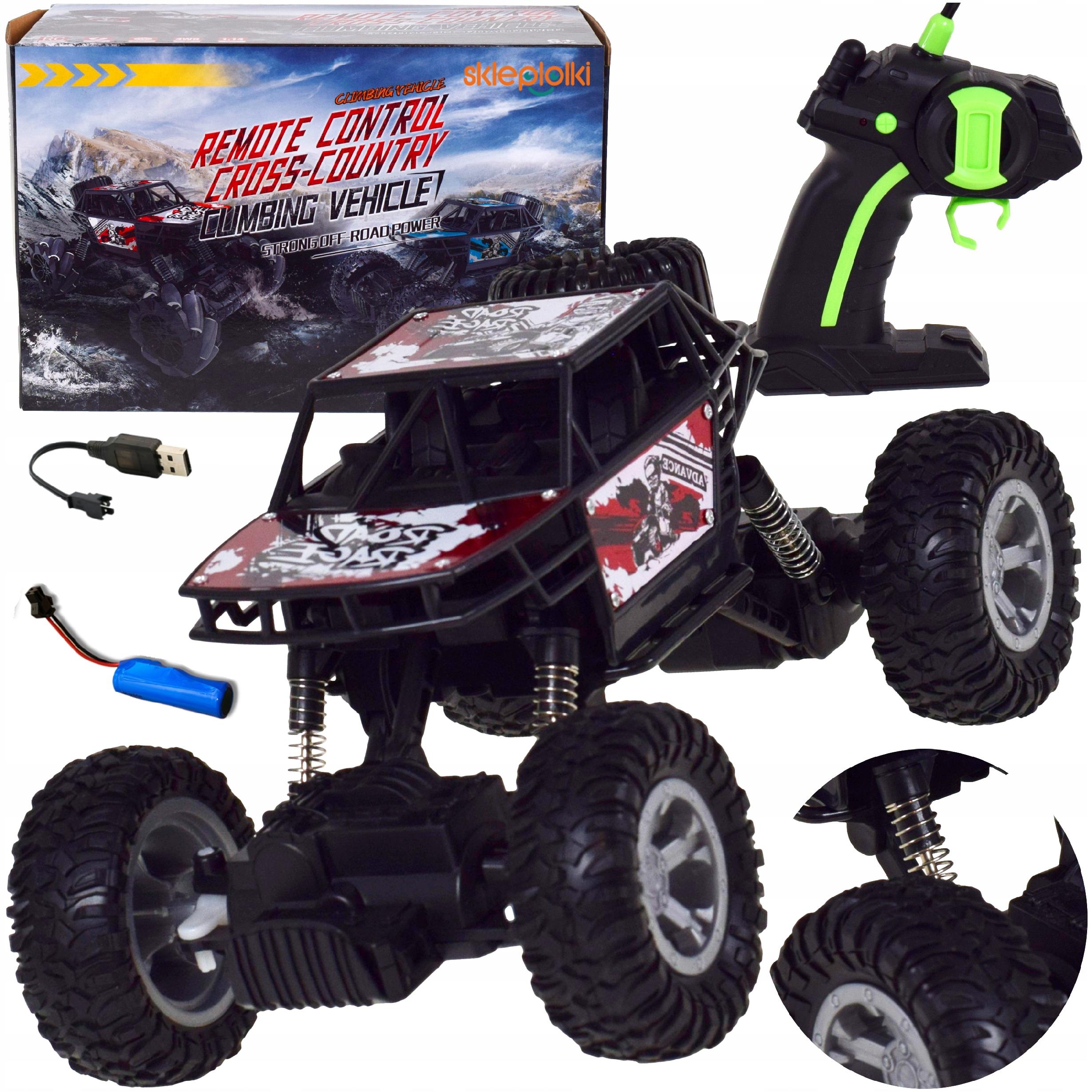 Zdalnie sterowany samochód terenowy RC 4x4 Offroad LED 2.4GHz akumulator