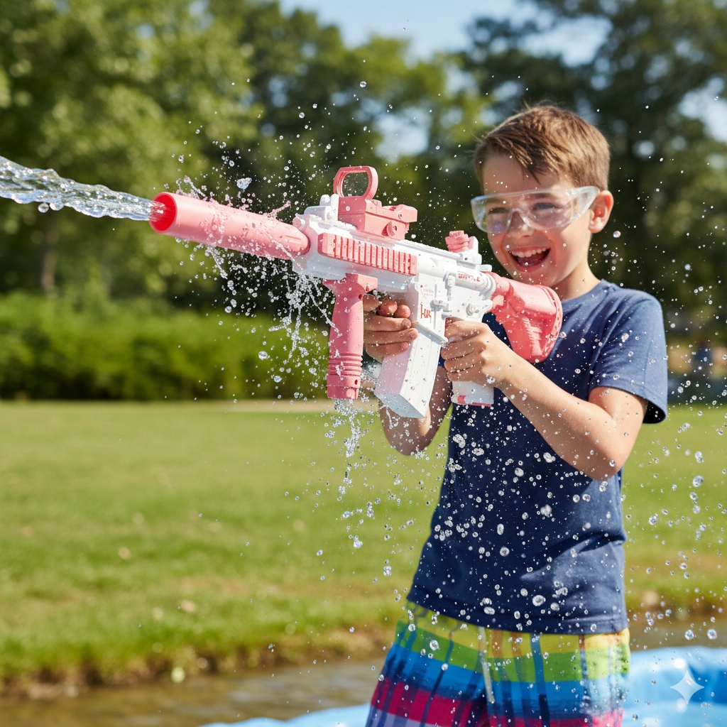 AUTOMATYCZNY ELEKTRYCZNY KARABIN PISTOLET NA WODĘ DUŻY MIOTACZ BLASTER