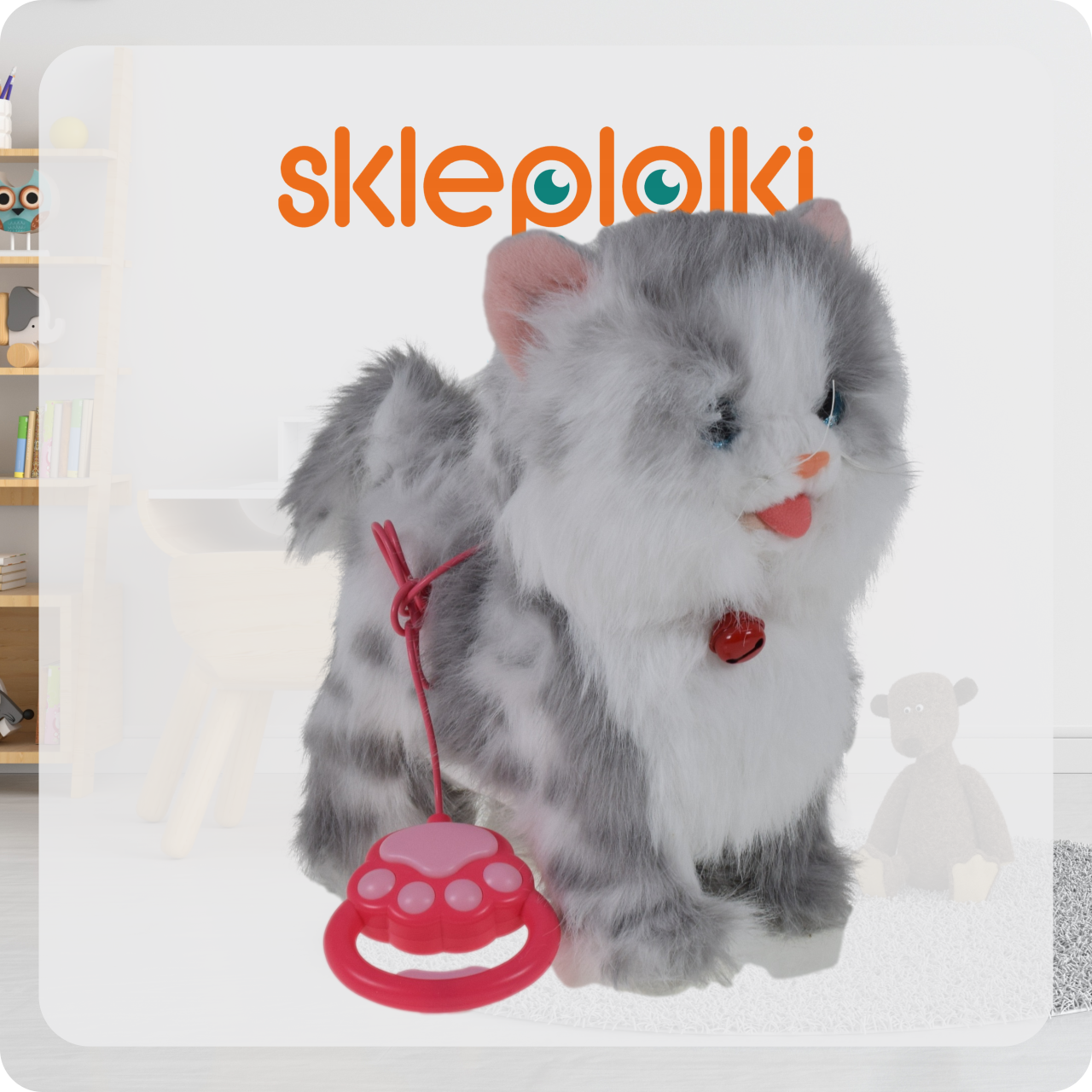 KOTEK INTERAKTYWNY NA SMYCZY MIAUCZY CHODZI GRA DLA DZIECKA NA PREZENT