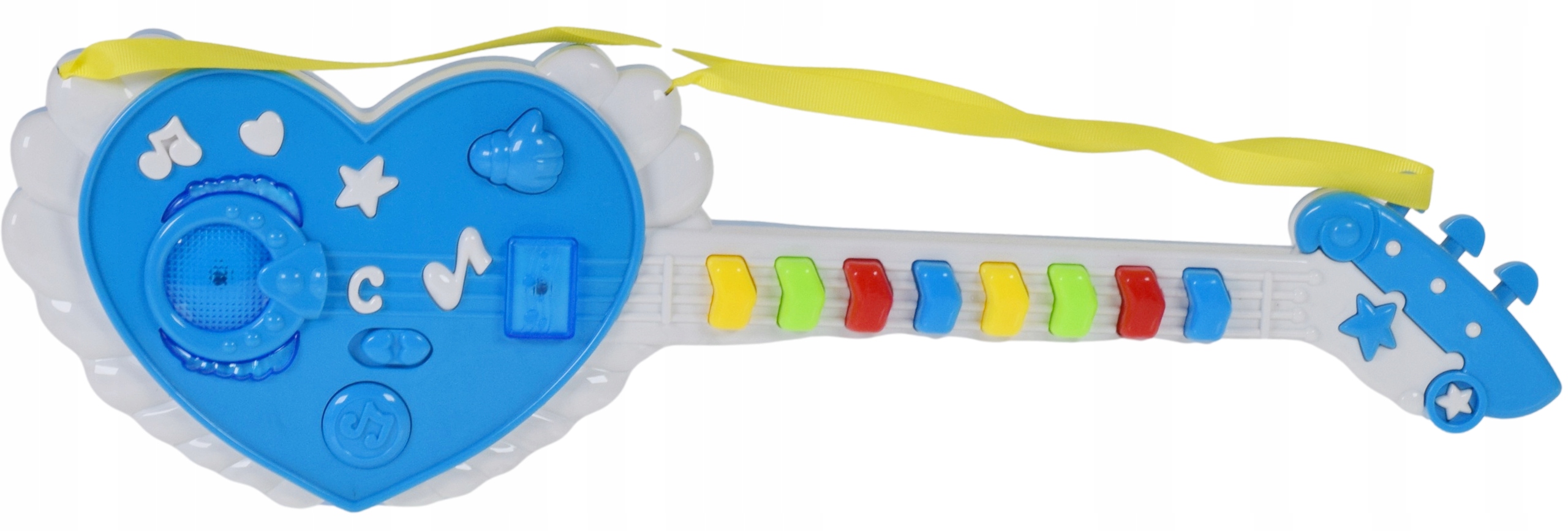 EDUKACYJNA GITARA NA BATERIĘ INTERAKTYWNY INSTRUMENT DLA DZIECI ŚWIECI GRA