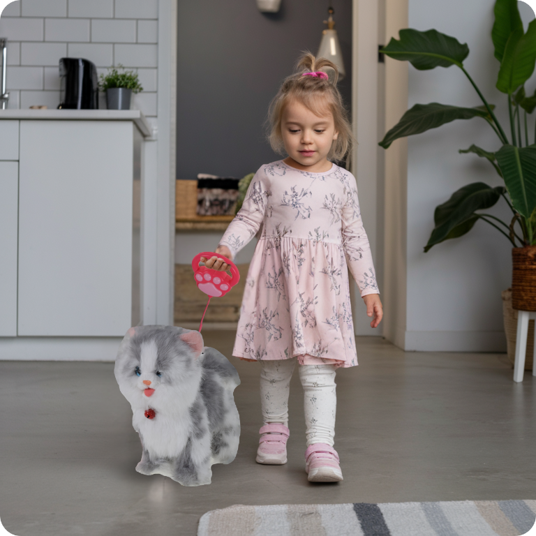 KOTEK INTERAKTYWNY NA SMYCZY MIAUCZY CHODZI GRA DLA DZIECKA NA PREZENT