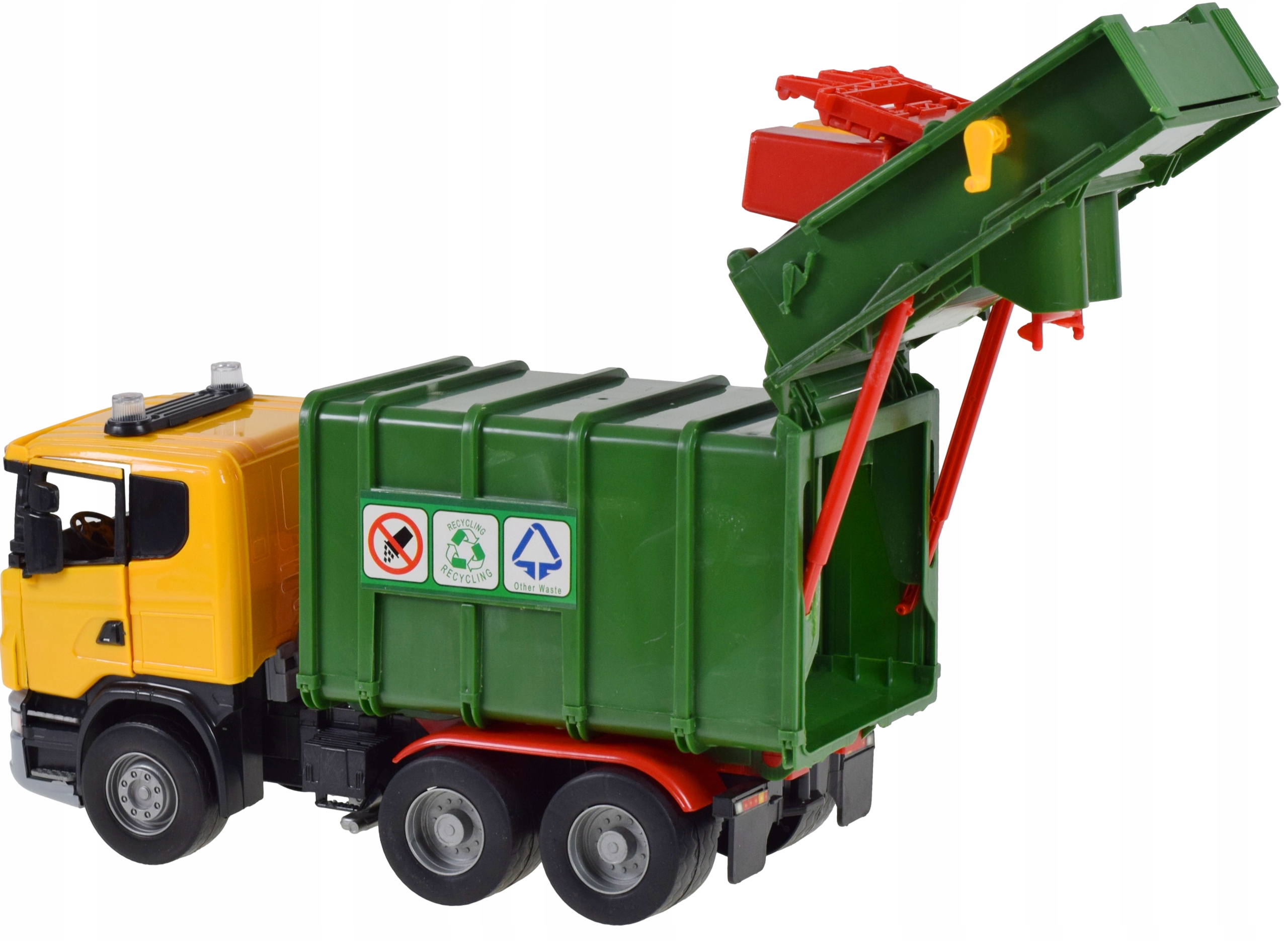 AUTO SAMOCHÓD DUŻA ŚMIECIARA NAPĘD RUCHOME ELEMENTY KLAPA DRZWI DLA DZIECI