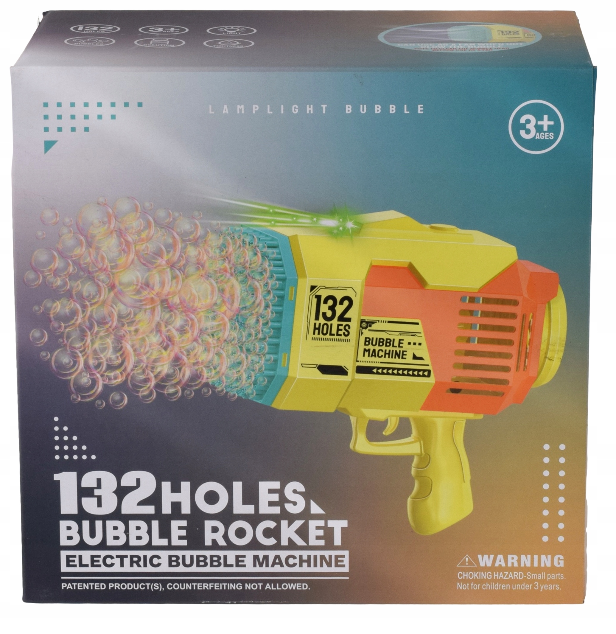 PISTOLET DUŻY AUTOMAT MASZYNKA DO BANIEK MYDLANYCH NA AKUMULATOR DLA DZIECI