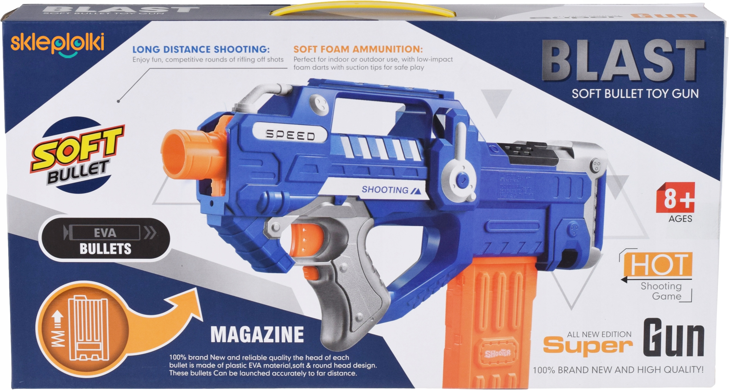 BEZPIECZNA WYRZUTNIA AUTOMATYCZNA KARABIN NA MIĘKKIE STRZAŁKI PIANKI ZABAWA