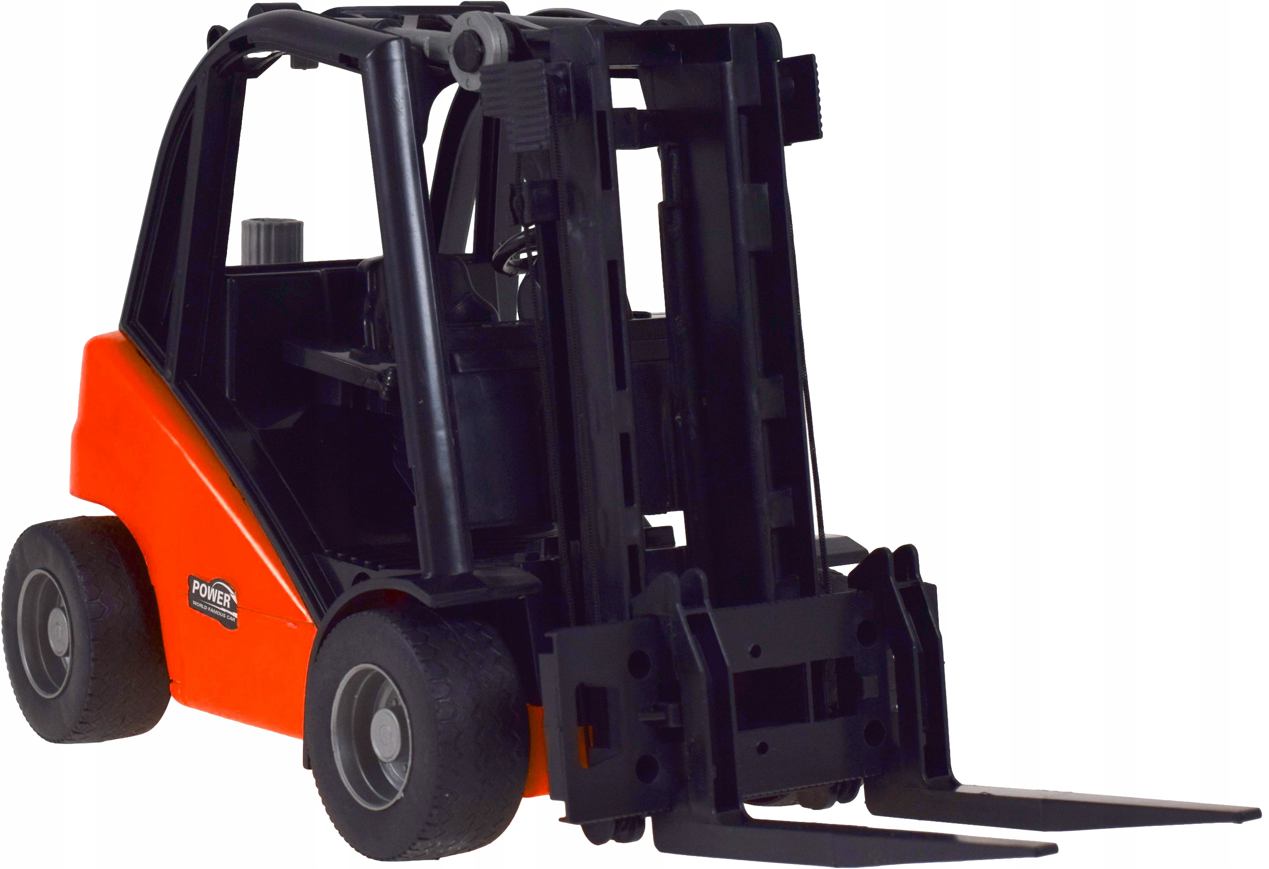 Duży wózek widłowy z ruchomymi elementami dźwigiem realistyczny model auto