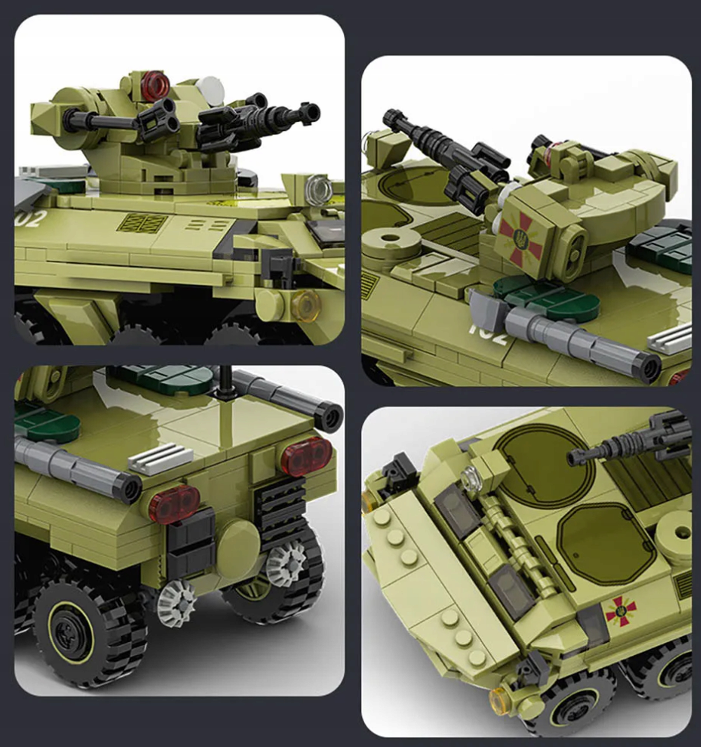 KLOCKI KONSTRUKCYJNE POJAZD BOJOWY ZESTAW DLA DZIECI WOJSKO MILITARIA MODEL