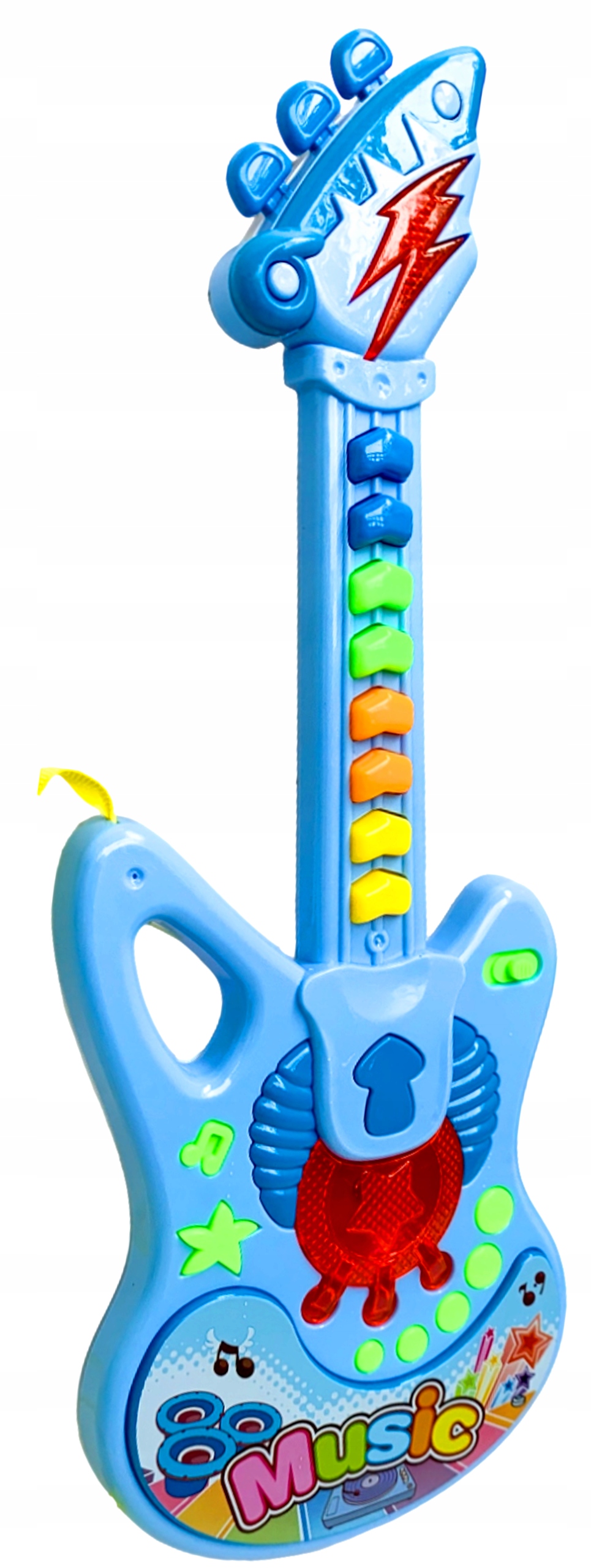 Interaktywna gitara muzyczna zabawka dla dzieci świeci melodie 8klawiszy