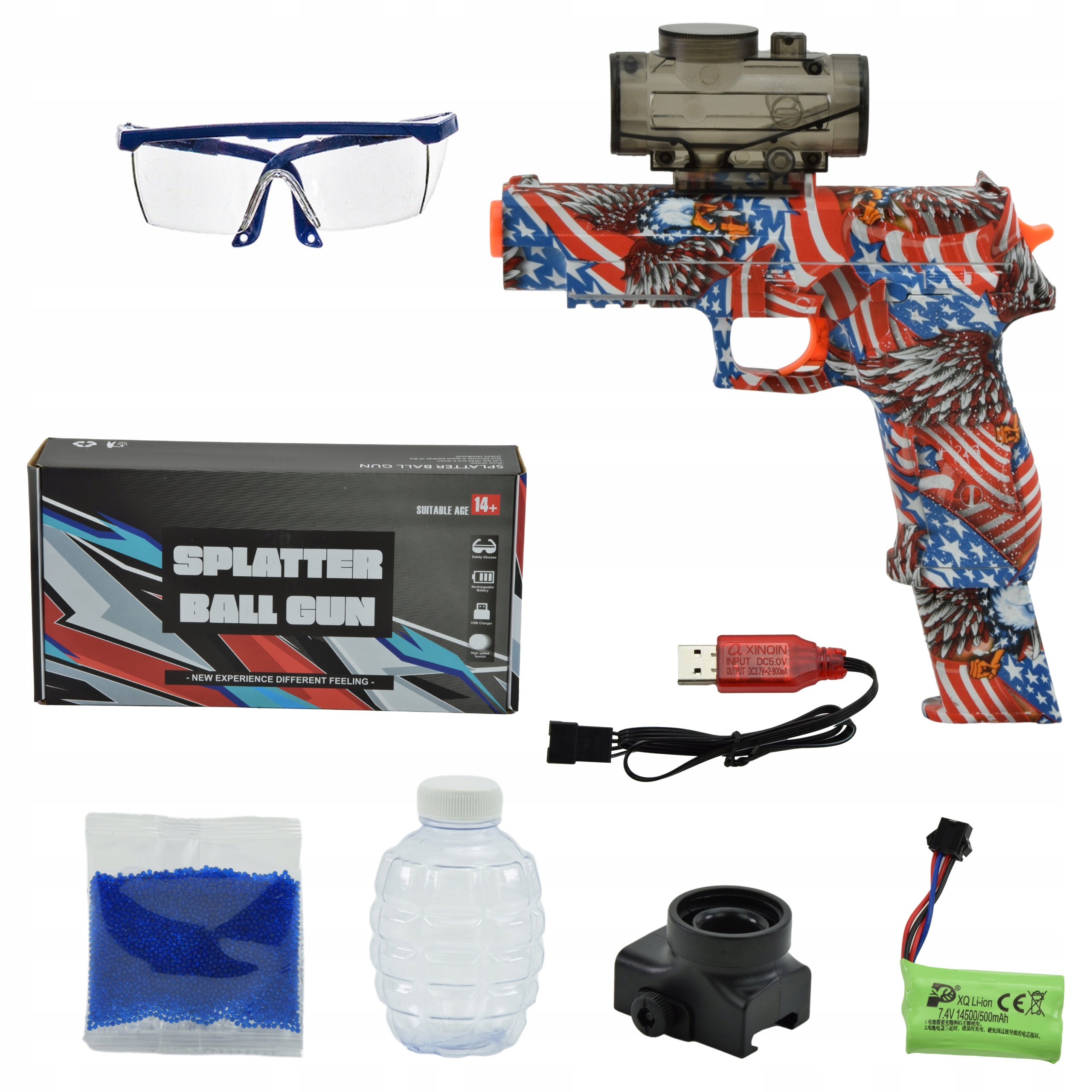 PISTOLET KARABIN NA KULKI ŻELOWE ELEKTRYK AUTOMAT