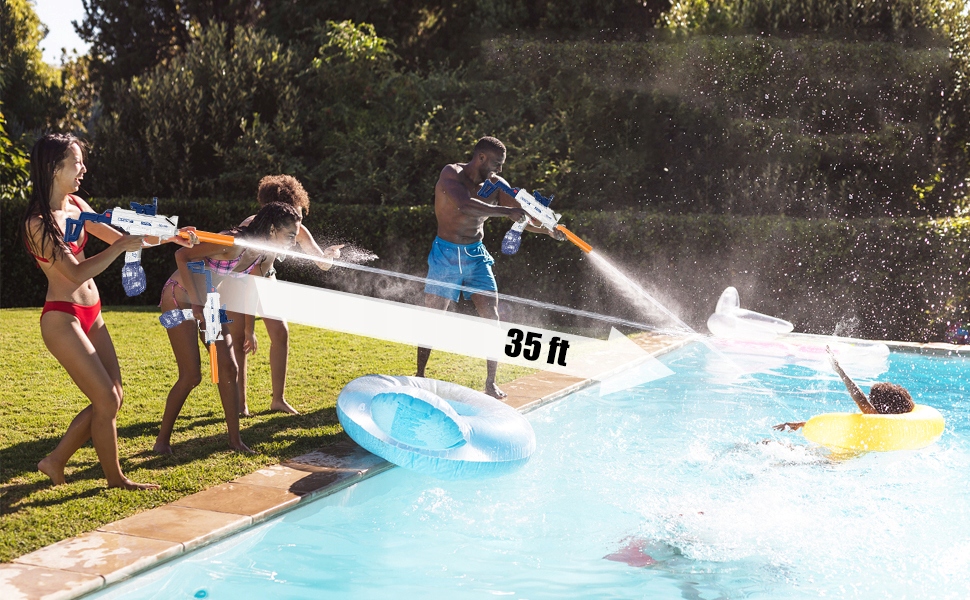 PISTOLET NA WODĘ ELEKTRYCZNY MIOTACZ DLA DZIECI SIKAWKA KARABIN AUTOMAT