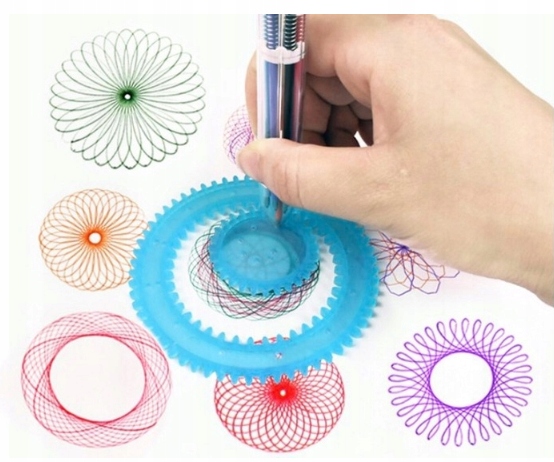 ZESTAW DLA DZIECI DO RYSOWANIA SPIROGRAF KREATYWNA EDUKACYJNA ZABAWA