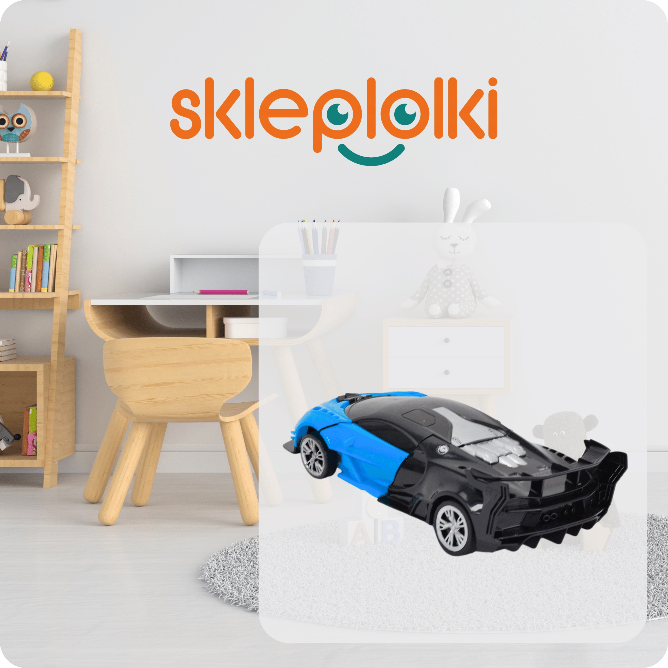 AUTO ROBOT ZDALNY SAMOCHÓD TRANSFORMACJA NA PILOT 2W1 +AKUMULATOR