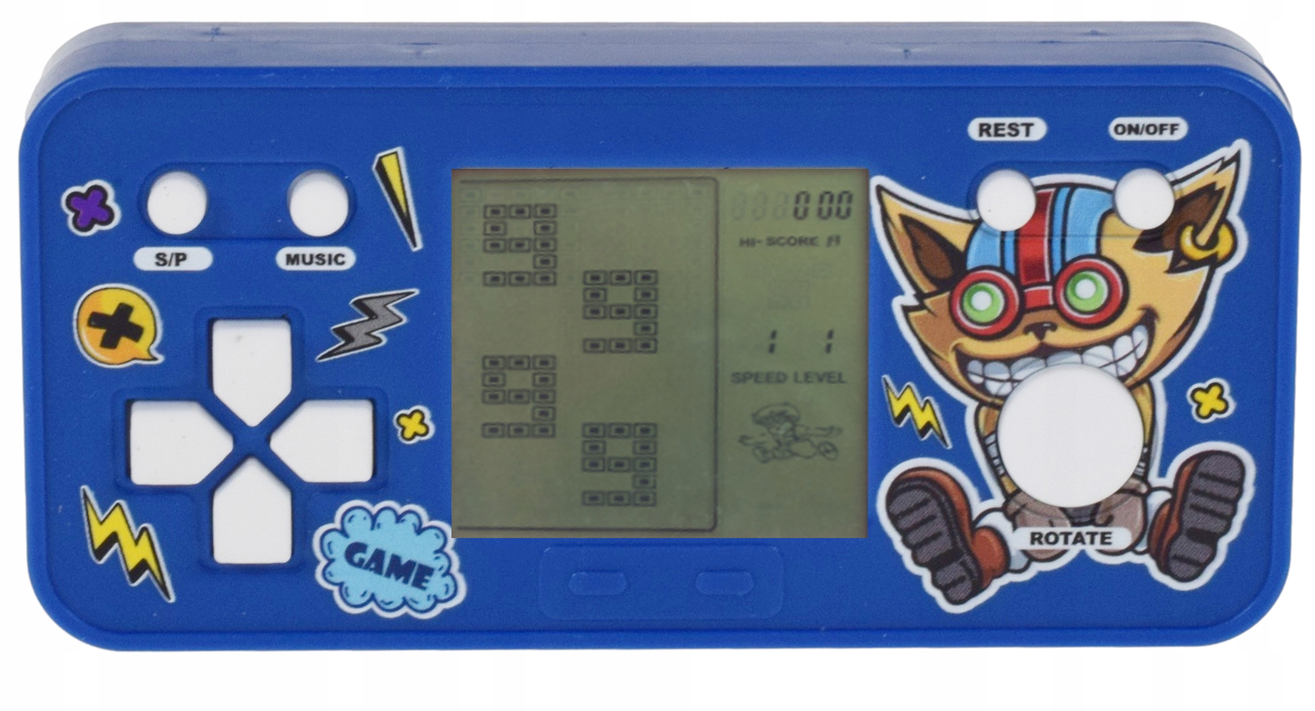 ELEKTRONICZNA GRA RETRO DLA DZIECI PRZENOŚNA MINI KONSOLA TETRIS NA BATERIE