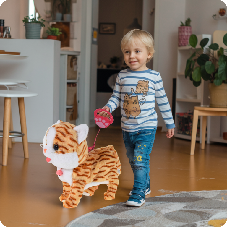 KOT INTERAKTYWNY KOTEK NA SMYCZY MIAUCZY CHODZI GRA DLA DZIECKA NA PREZENT