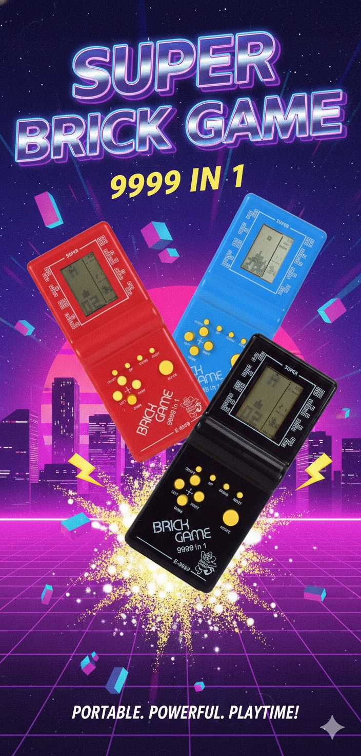 ELEKTRONICZNA GRA NA BATERIE AA PRZENOŚNA KONSOLA DO GIER GIERKA DLA DZIECI