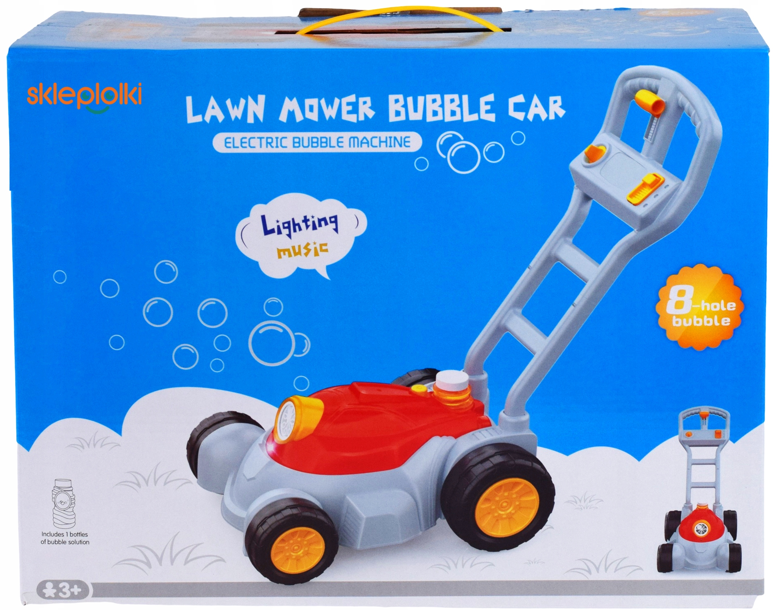 MASZYNKA WÓZEK KOSIARKA AUTOMAT DO BANIEK MYDLANYCH DLA DZIECI NA BATERIE