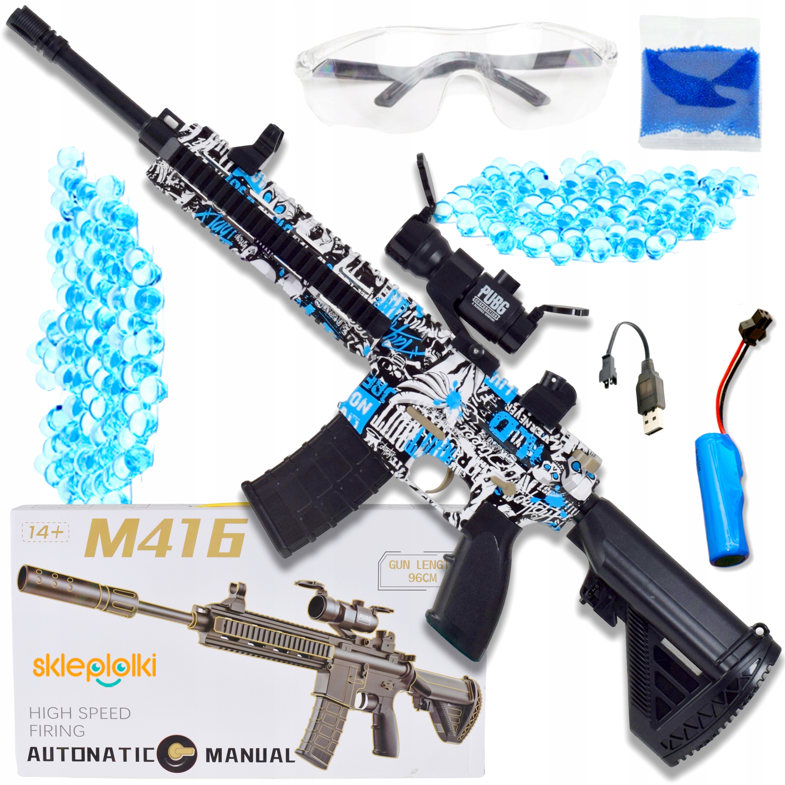 DUŻY KARABIN AUTOMAT 2W1 IMPONUJĄCY DESIGN REALISTYCZNY CELNY TRAFNY ZESTAW