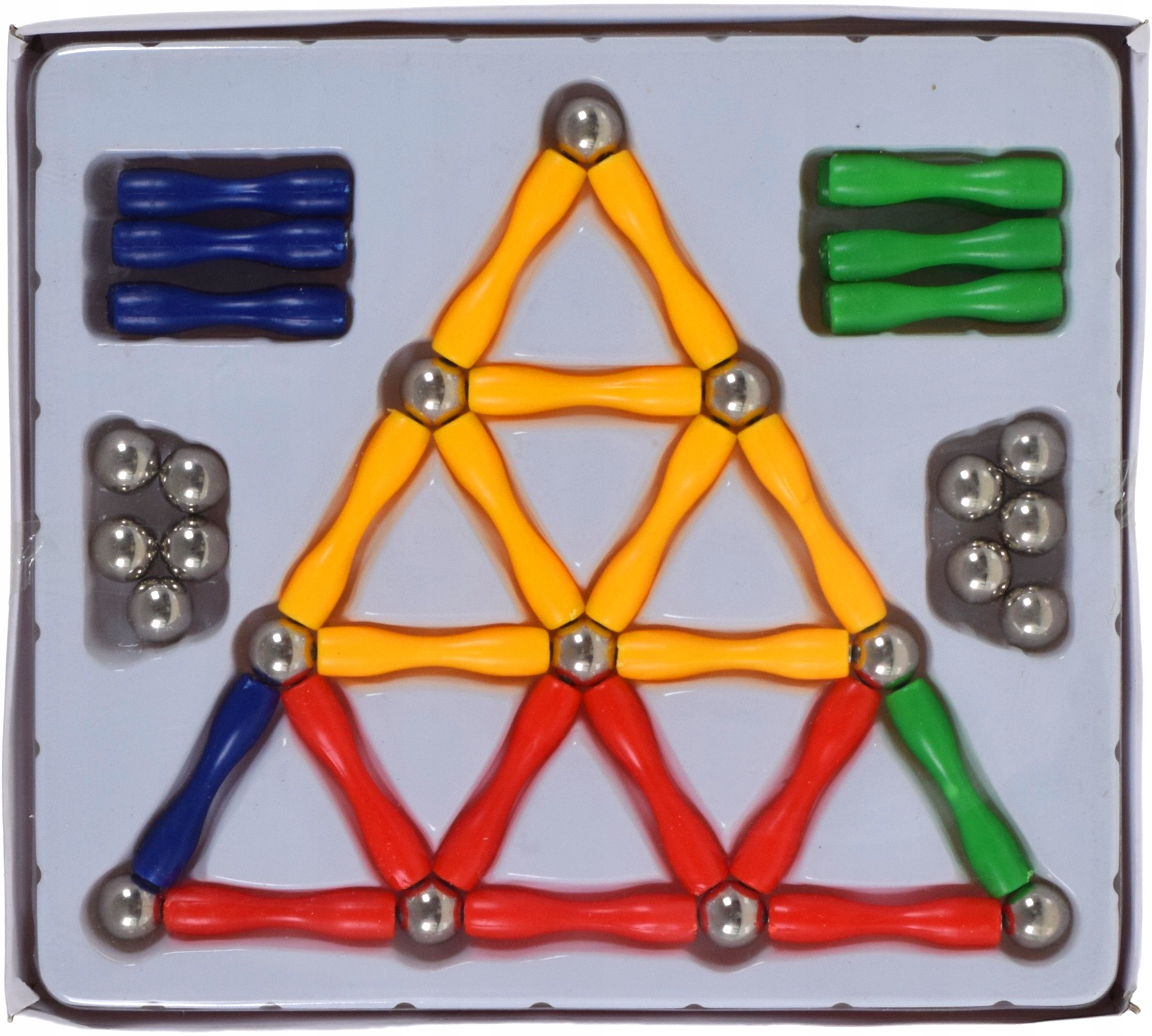Klocki magnetyczne konstrukcyjne 50 elementów kreatywna zabawa 3D