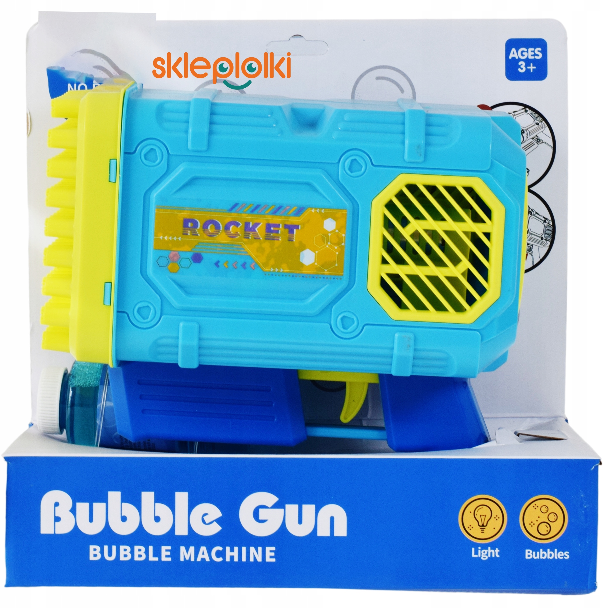 PISTOLET MASZYNKA DO BANIEK MYDLANYCH DUŻY AUTOMAT NA AKUMULATOR DLA DZIECI