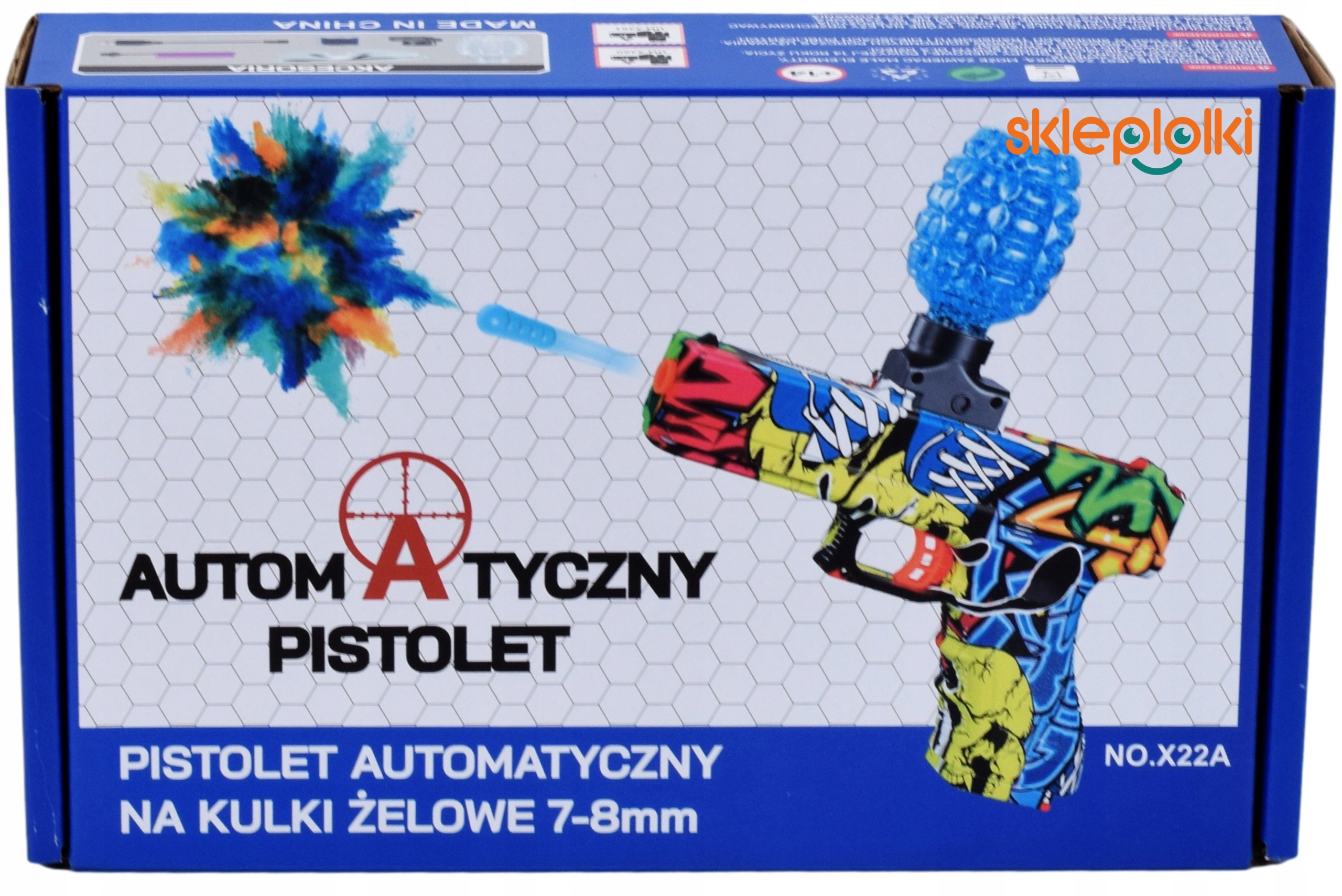 PISTOLET KARABIN NA KULKI WODNO ŻELOWE AUTOMATYCZNY ZESTAW AUTOMAT GLOCK