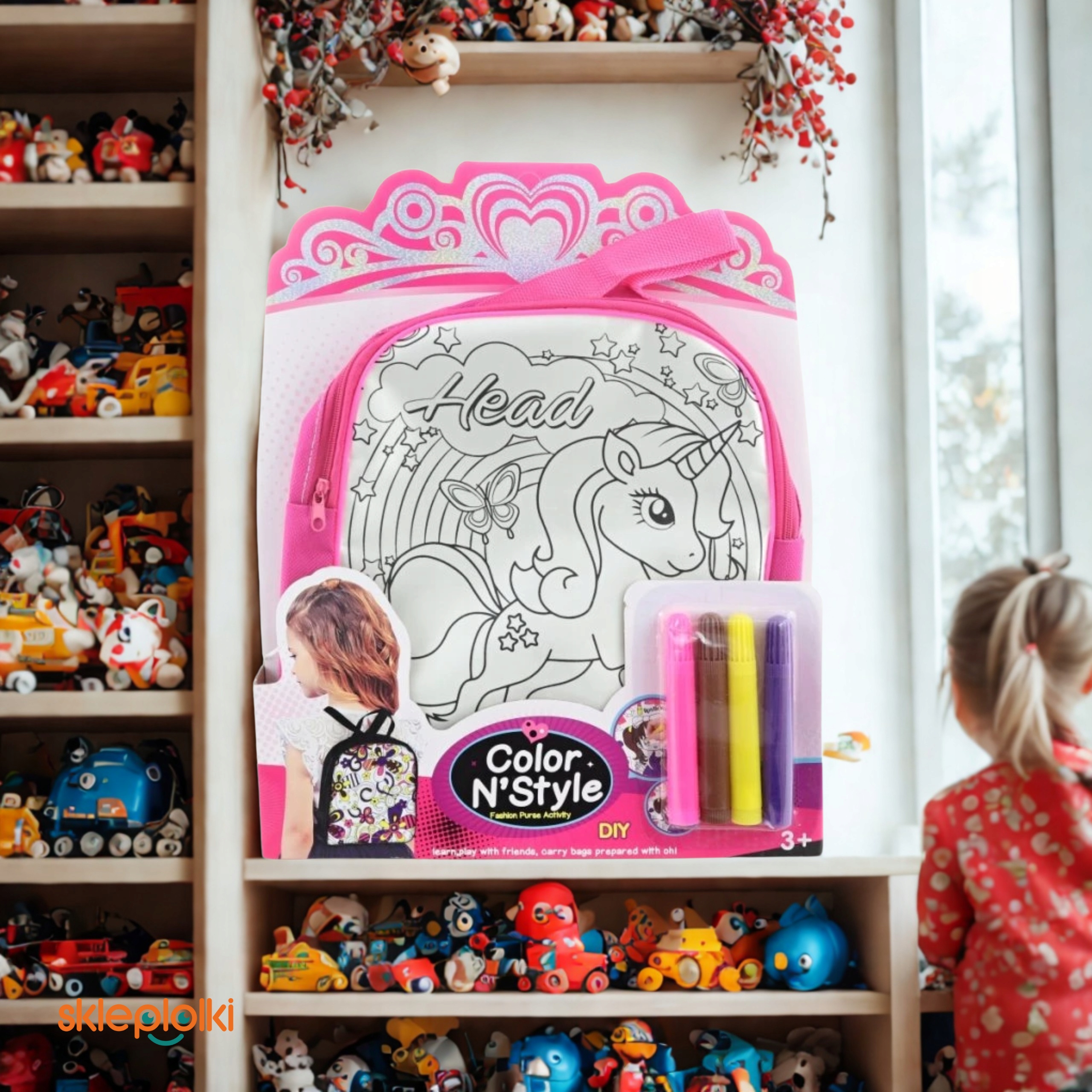 PLECAK DLA DZIECI KREATYWNY DO PRZEDSZKOLA ZABAWY KOLOROWANIA GRATIS PISAKI