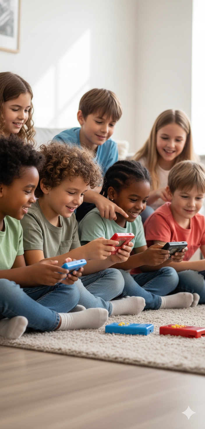 ELEKTRONICZNA GRA NA BATERIE AA PRZENOŚNA KONSOLA DO GIER GIERKA DLA DZIECI