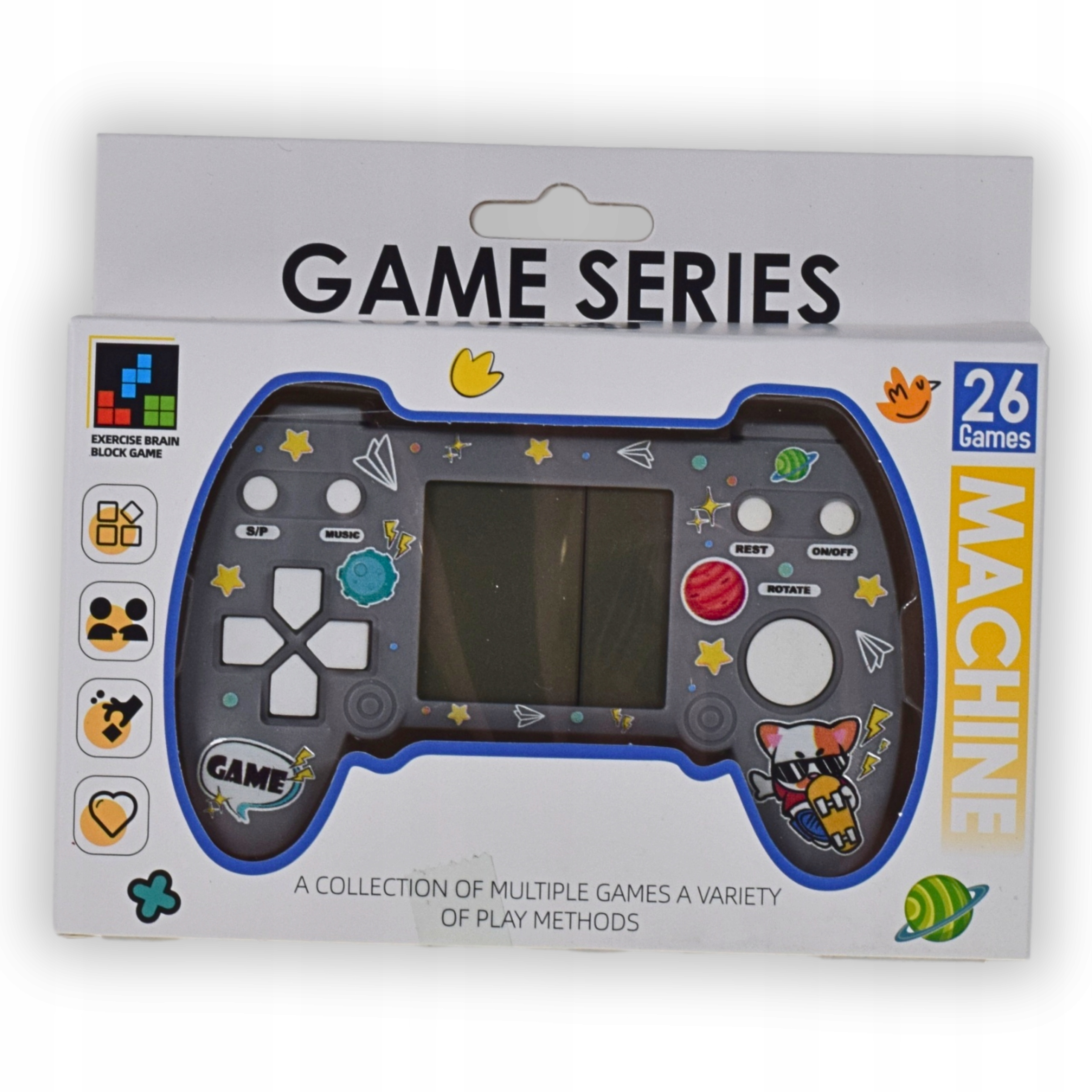 ELEKTRONICZNA RETRO GRA PRZENOŚNA MINI KONSOLA NA BATERIE TETRIS DLA DZIECI