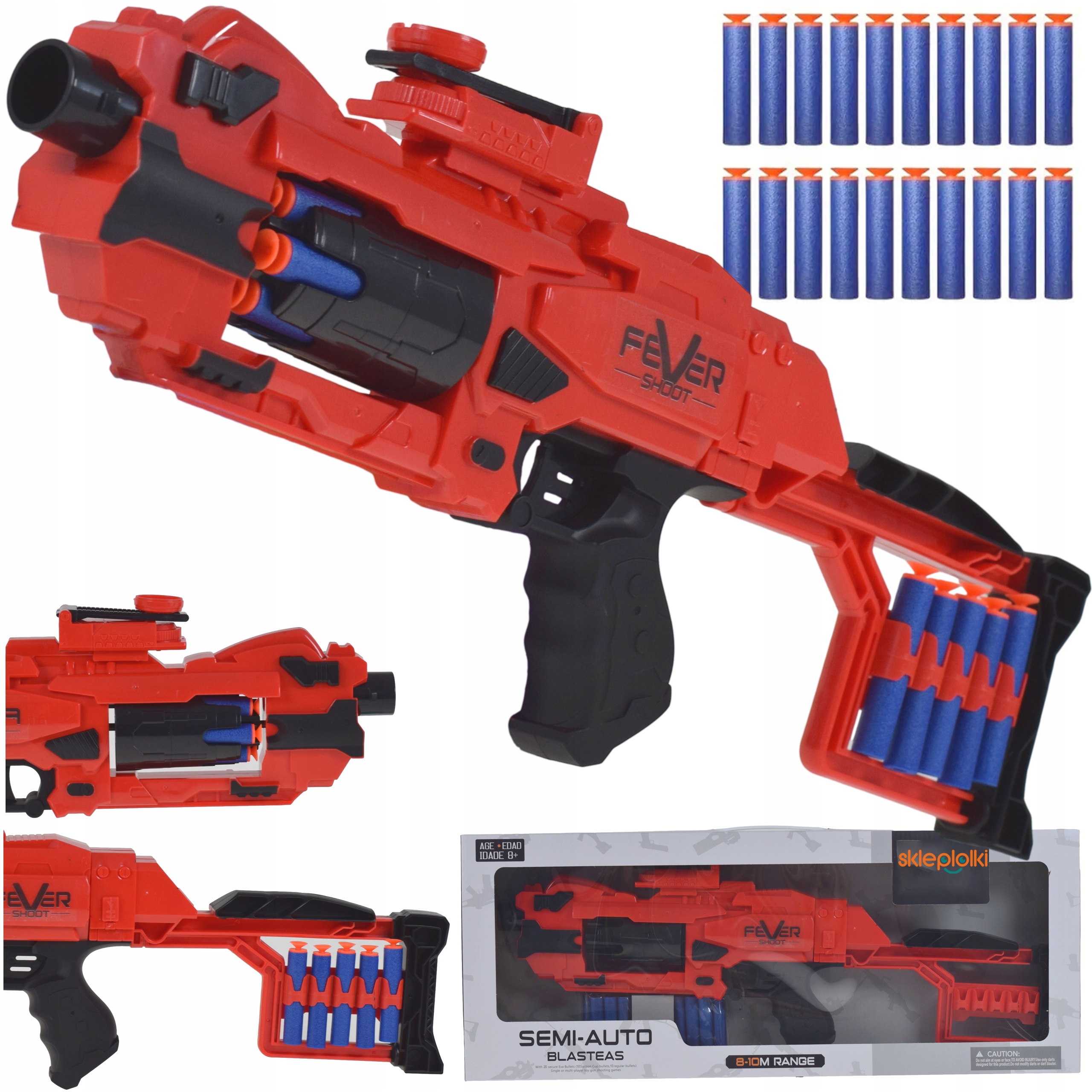 BEZPIECZNA WYRZUTNIA MANUALY KARABIN NA MIĘKKIE STRZAŁKI ZABAWKA DLA DZIECI