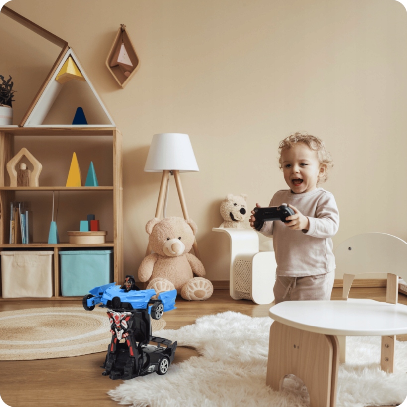 AUTO ROBOT ZDALNY SAMOCHÓD TRANSFORMACJA NA PILOT 2W1 +AKUMULATOR