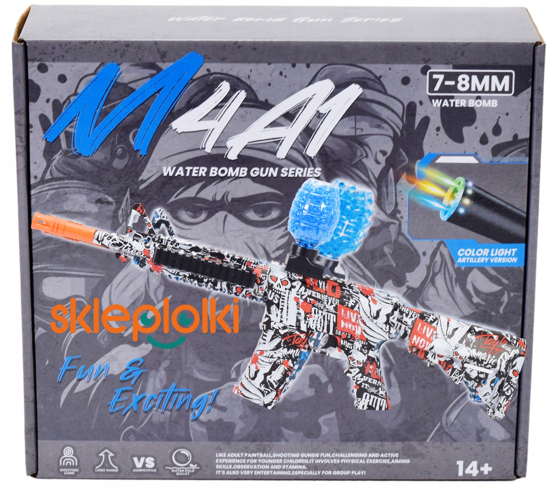 AUTOMATYCZNY PISTOLET AUTOMAT KARABIN NA KULKI WODNO ŻELOWE ELEKTRO ZESTAW