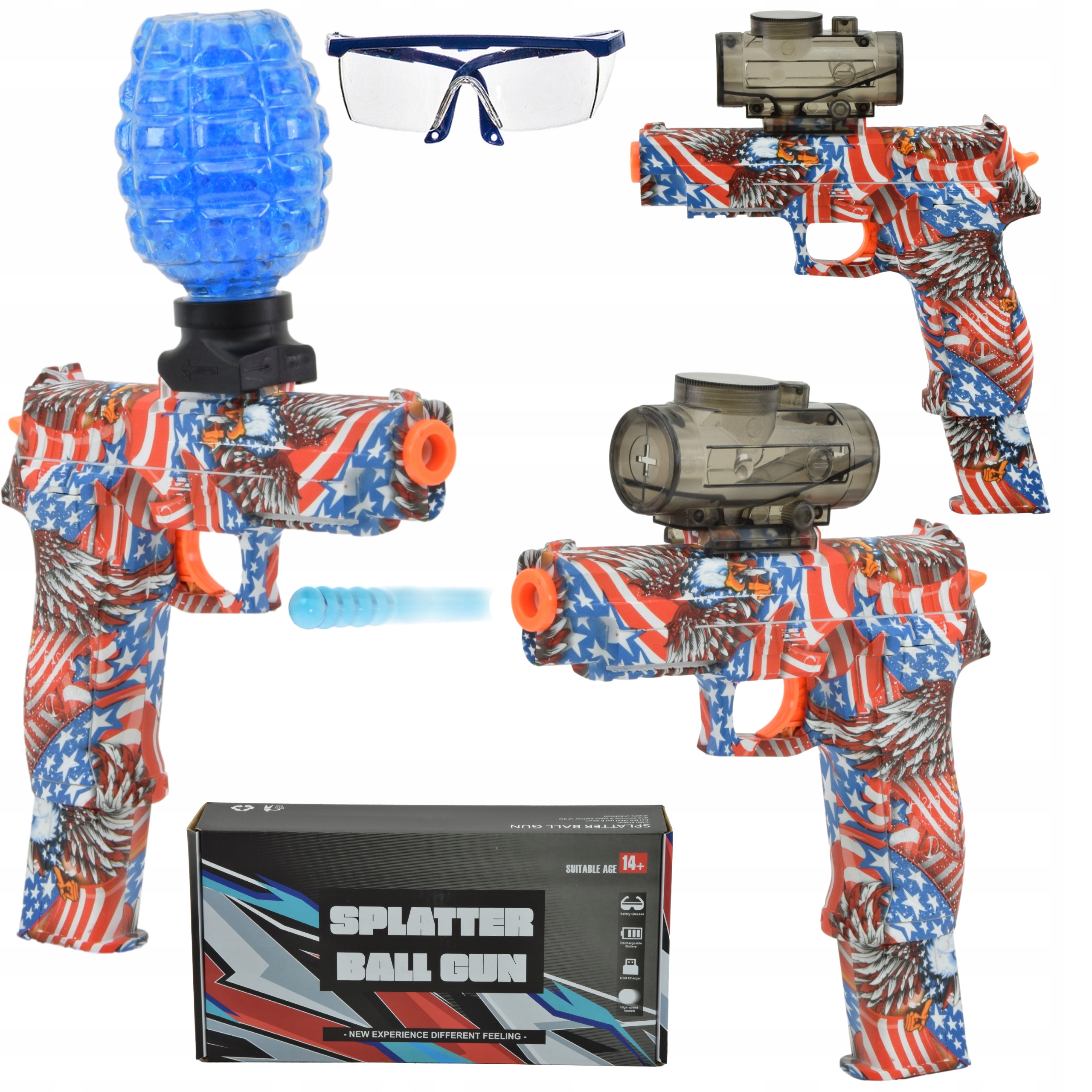 PISTOLET KARABIN NA KULKI ŻELOWE ELEKTRYK AUTOMAT