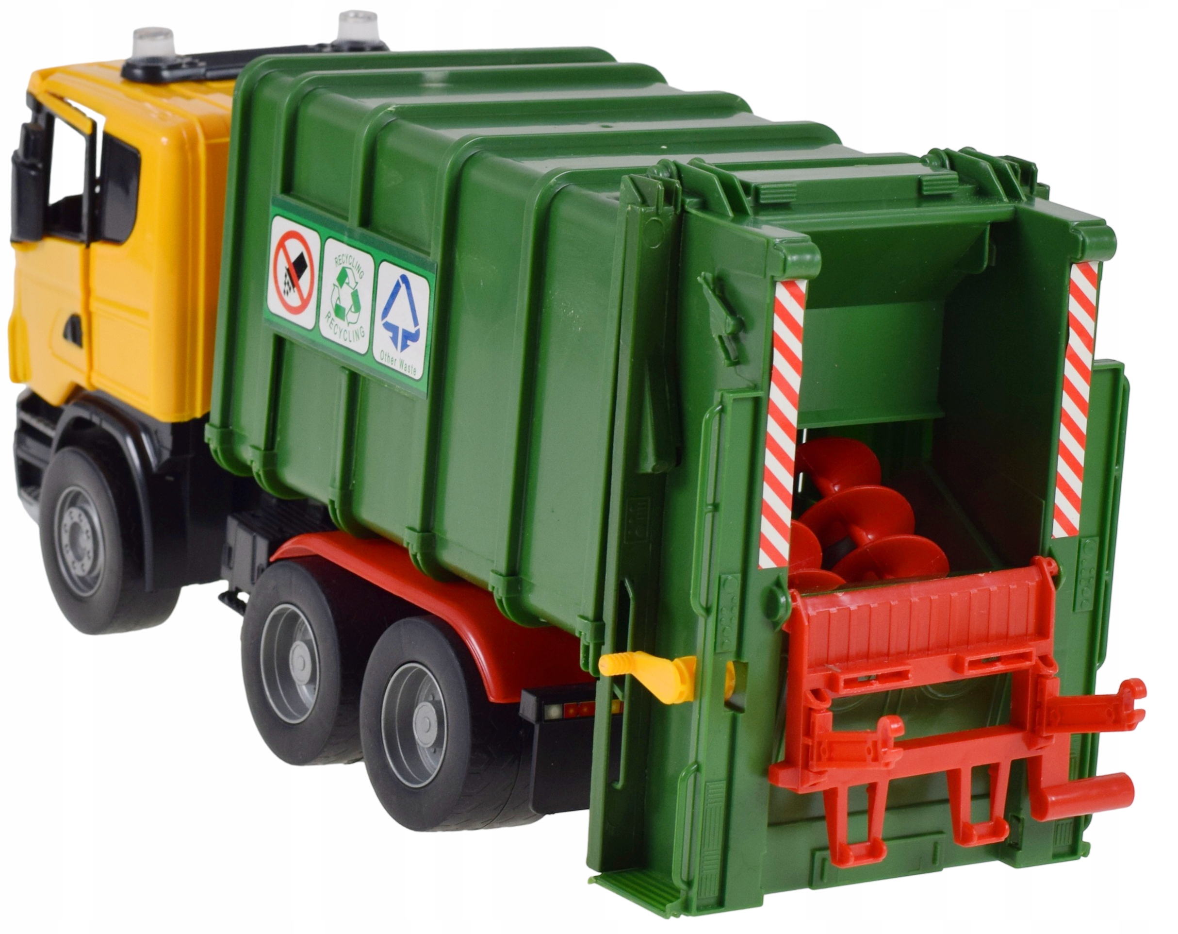 AUTO SAMOCHÓD DUŻA ŚMIECIARA NAPĘD RUCHOME ELEMENTY KLAPA DRZWI DLA DZIECI