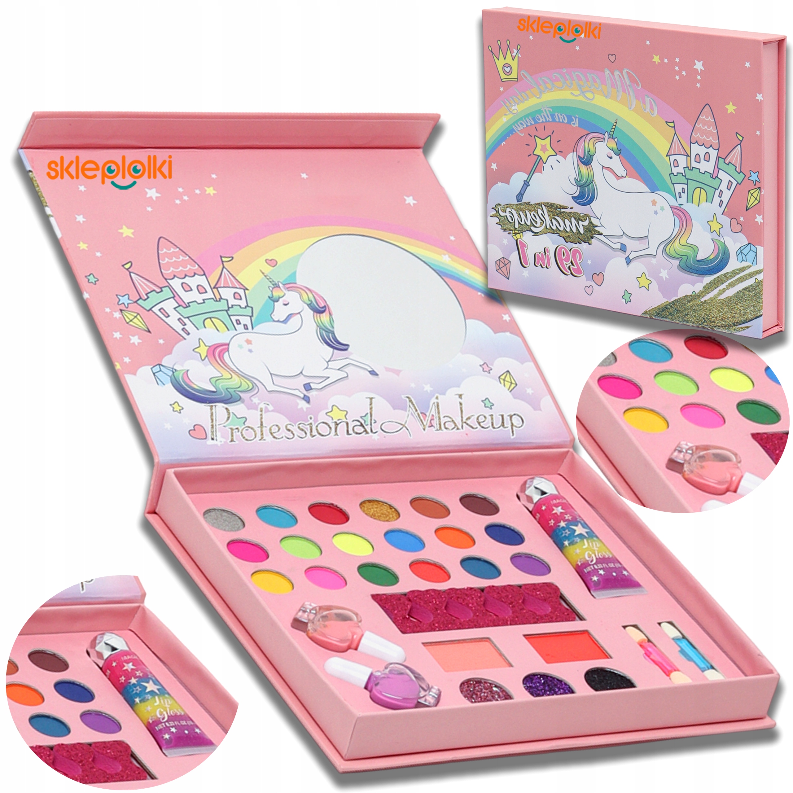 ZESTAW KOSMETYKÓW DLA DZIECI PALETKA MAKEUP KOSMETYKI DO MALOWANIA CIENIE