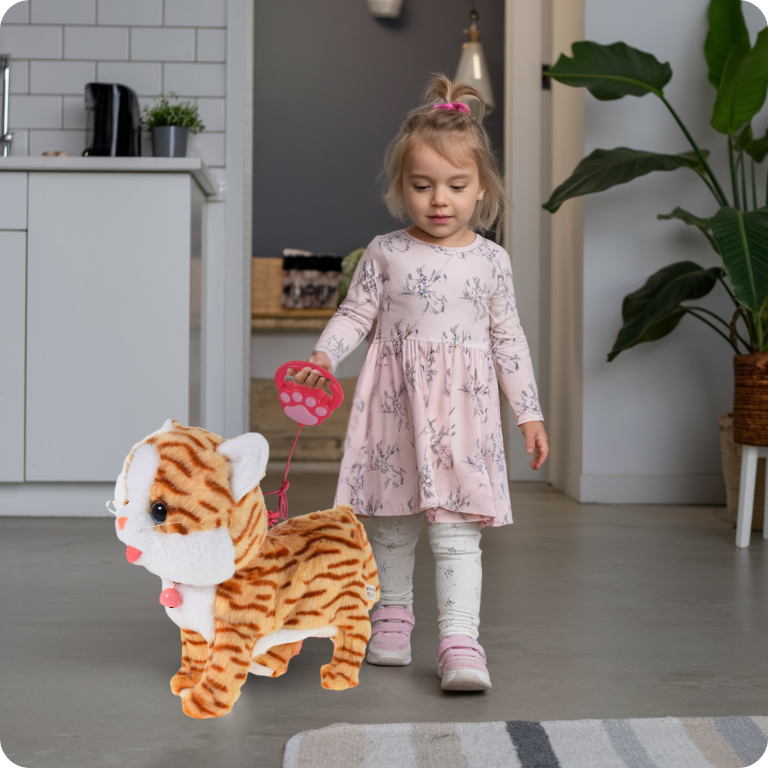 KOT INTERAKTYWNY KOTEK NA SMYCZY MIAUCZY CHODZI GRA DLA DZIECKA NA PREZENT