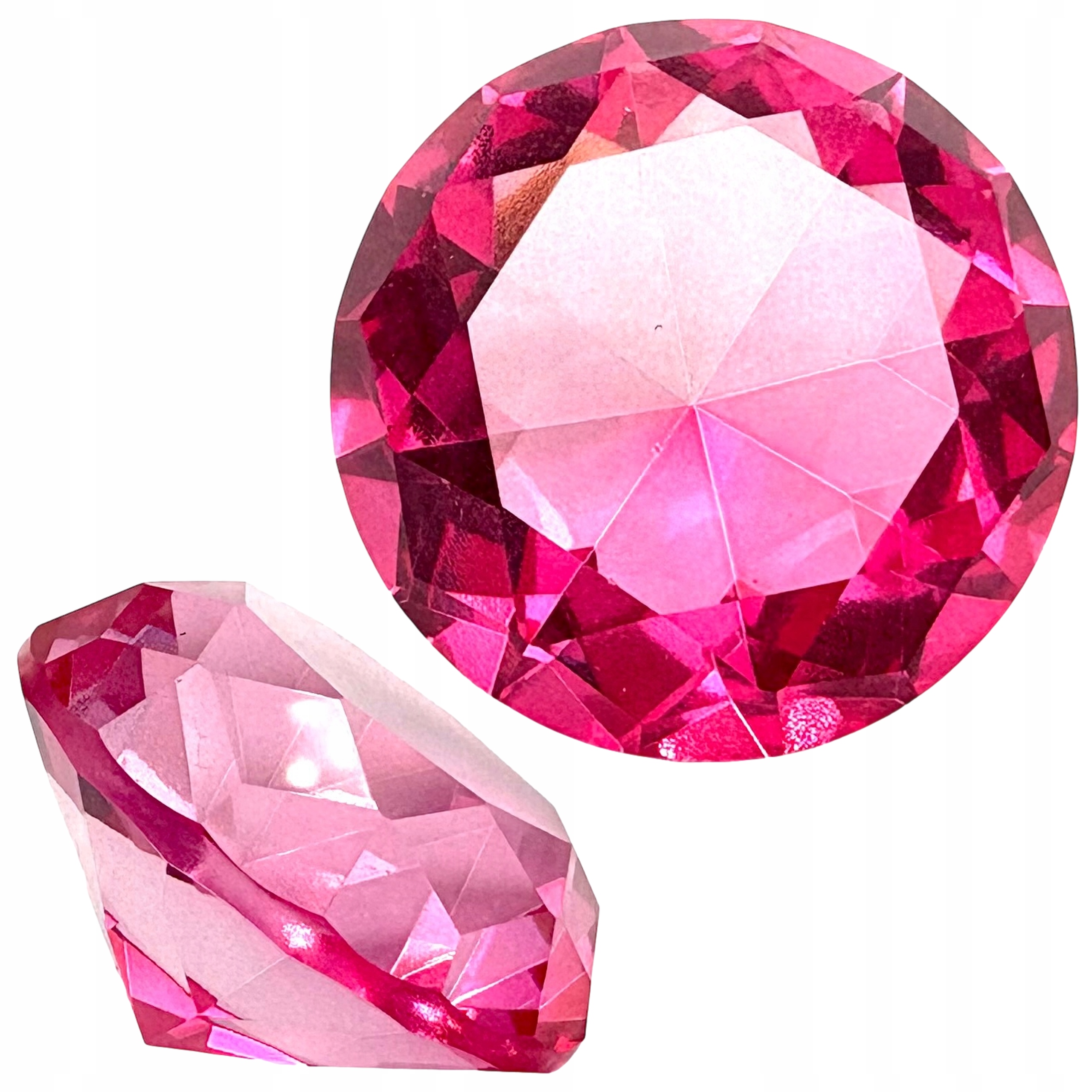 Kryształki dekoracyjne szklane zestaw 12szt średnica 5cm różnokolorowe