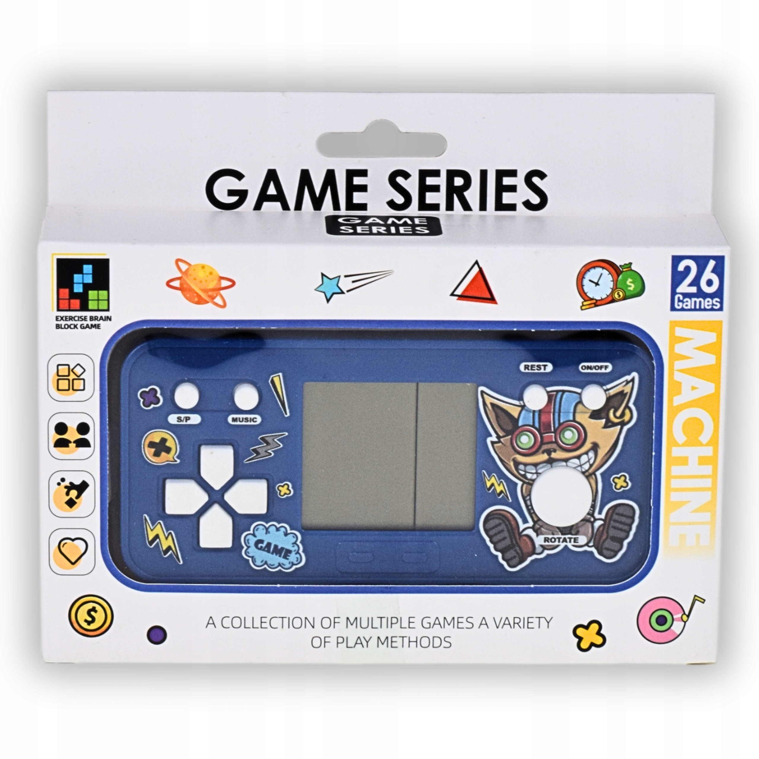 ELEKTRONICZNA GRA RETRO DLA DZIECI PRZENOŚNA MINI KONSOLA TETRIS NA BATERIE